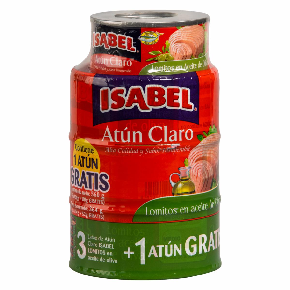 Pack De Atún En Aceite De Oliva + 1 Atún Gratis ISABEL 3 X 160 G