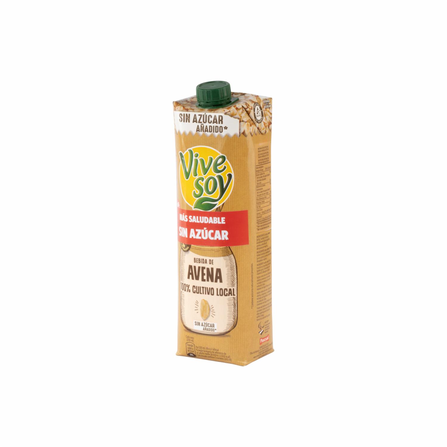 Bebida De Avena Sin Azúcar VIVE SOY 1000 Ml