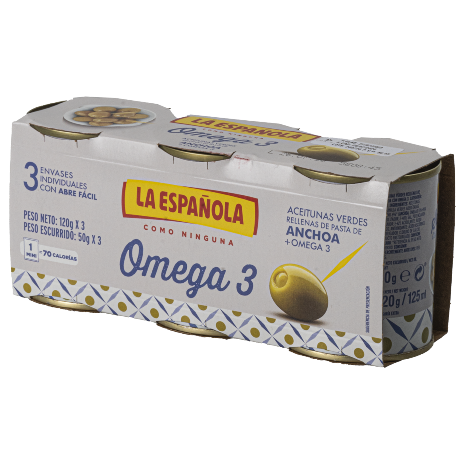 Aceitunas Con Omega 3 LA ESPAÑOLA 150 g