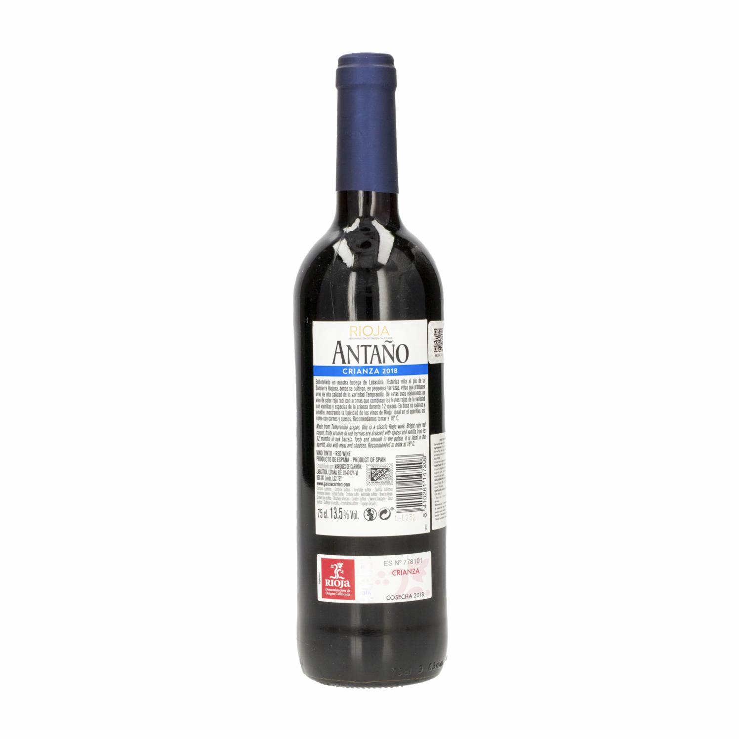Vino Tinto Crianza AntaÑo Crianza 750 Ml