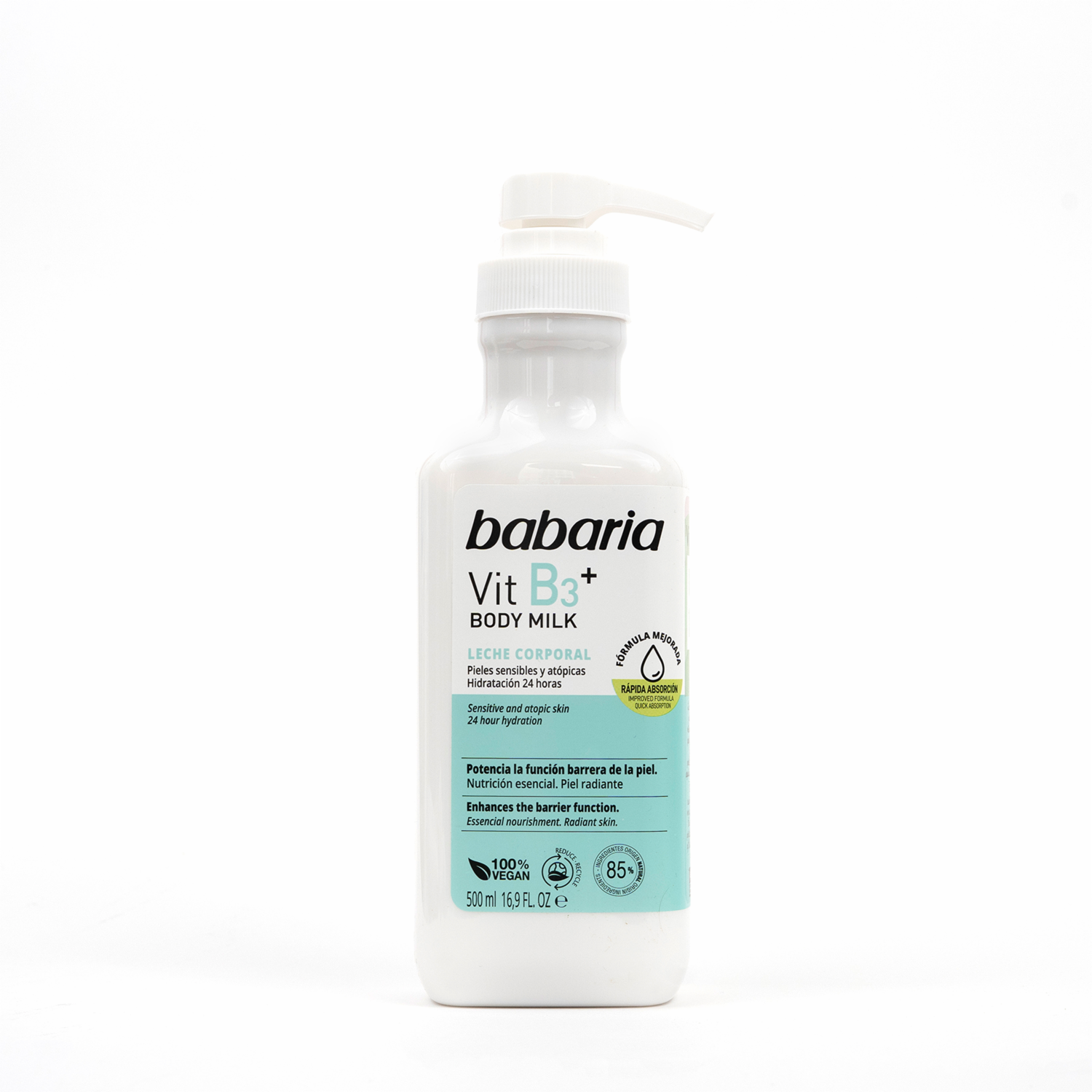 Crema Corporal Con Vitamina B3+ BABARIA 500 Ml