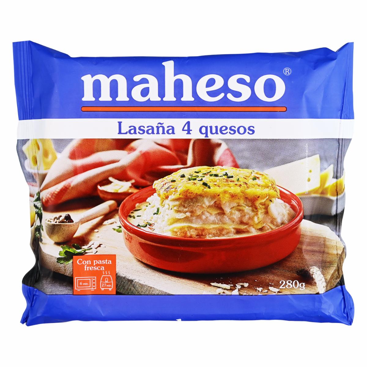 Lasaña 4 Quesos MAHESO 280 g