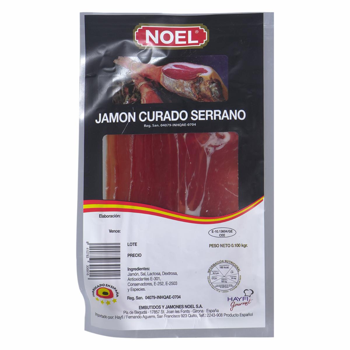 Jamón Serrano Feteado NOEL 100 G