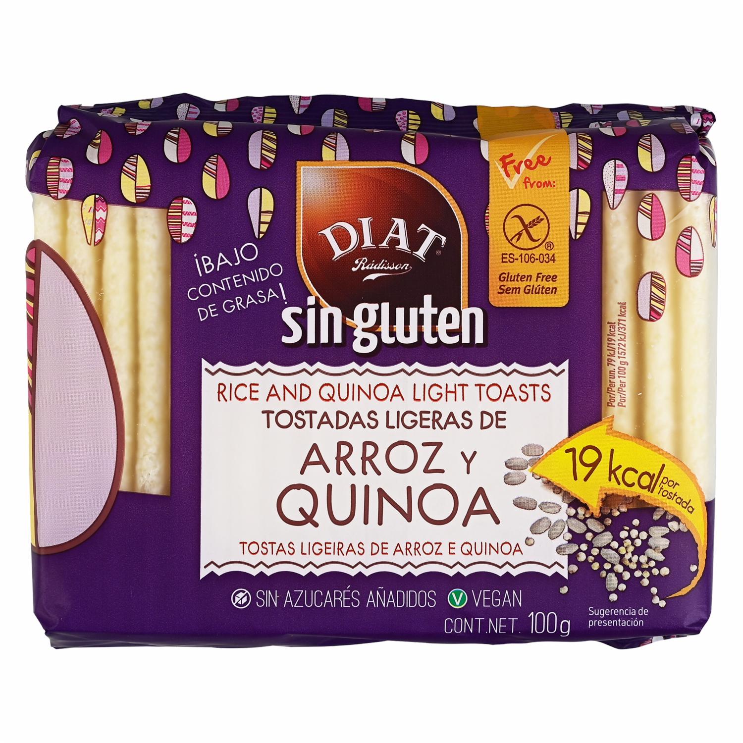 Tostadas Ligeras De Arroz Y Quinoa DIAT RÁDISSON 100g