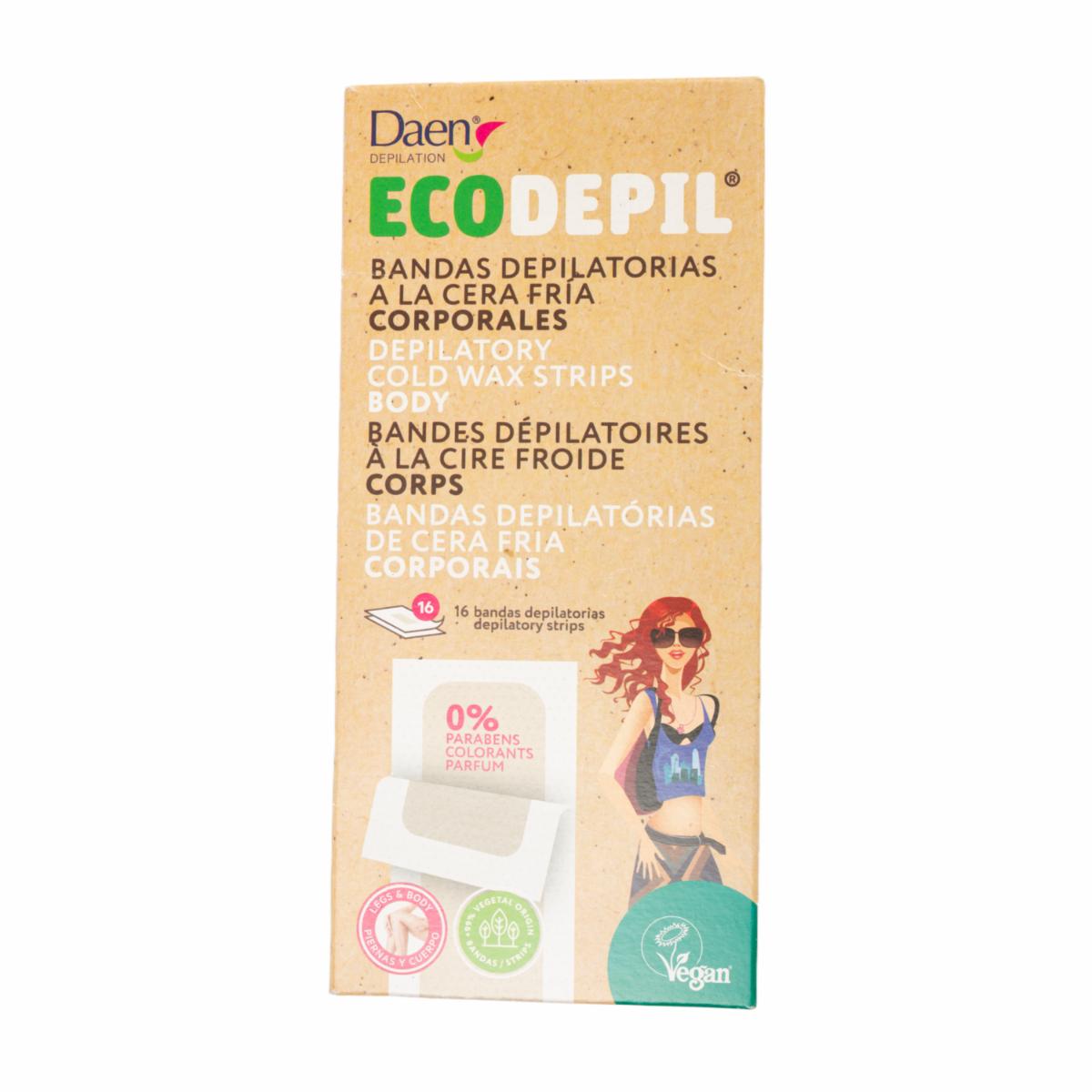 Bandas Depilatorias Ecodepil Corporales DAEN Pack 16 U