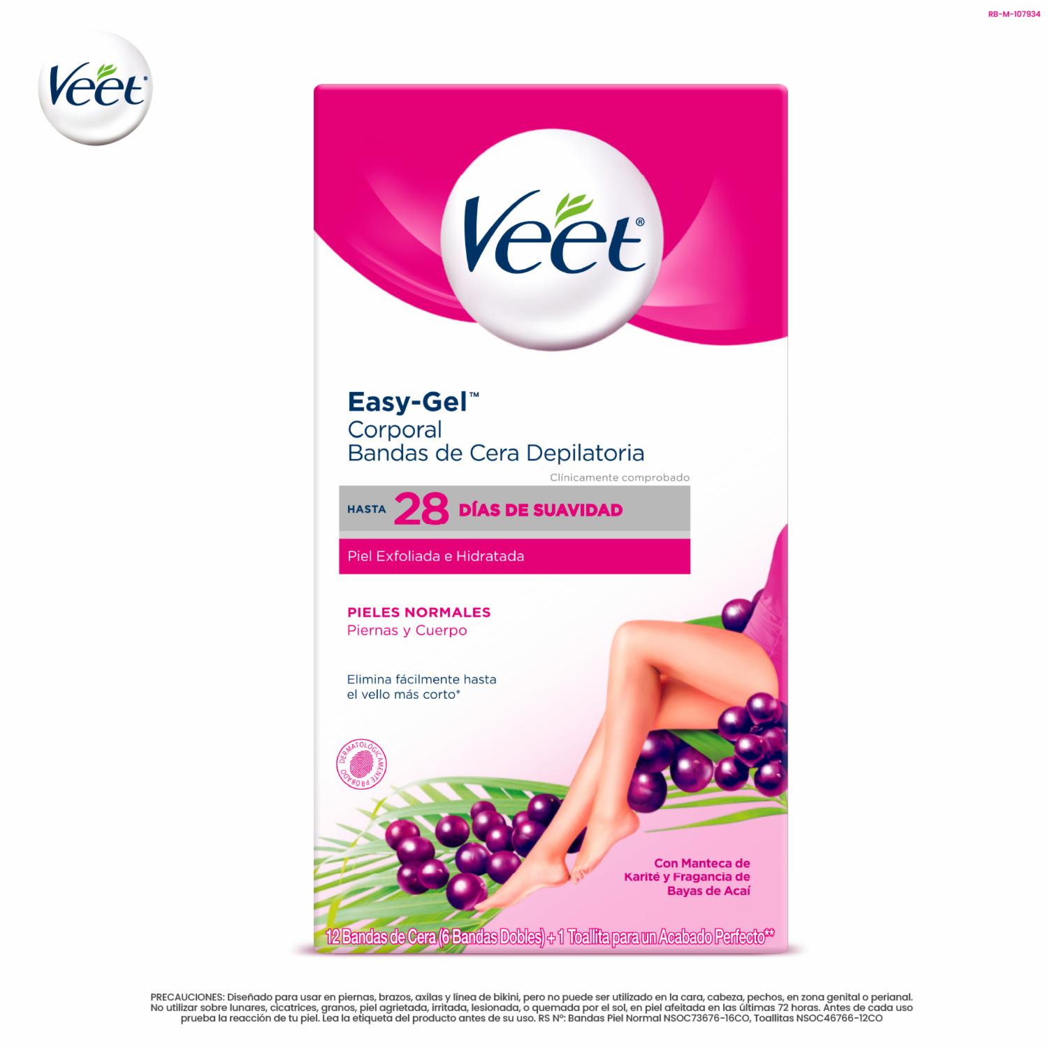 Bandas Depilatorias Frías Piel Normal VEET 12 Uds
