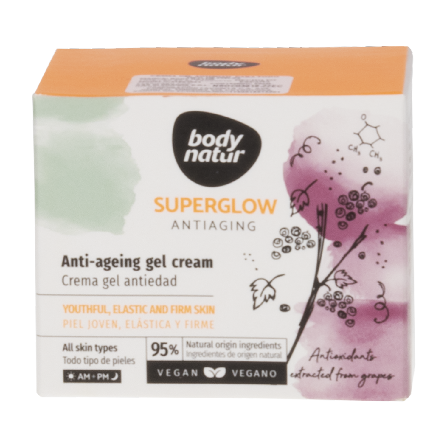 Crema Facial Antiedad Superglow BODY NATUR 50 Ml