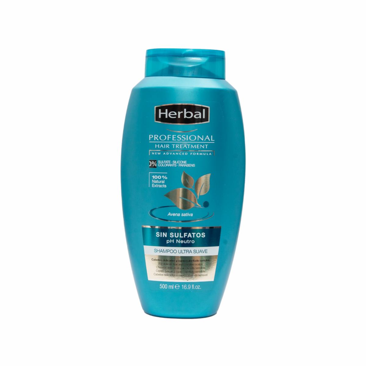 Shampoo De Cabello Ultra Suave Sin Sulfatos Ph Neutro HERBAL 500 Ml