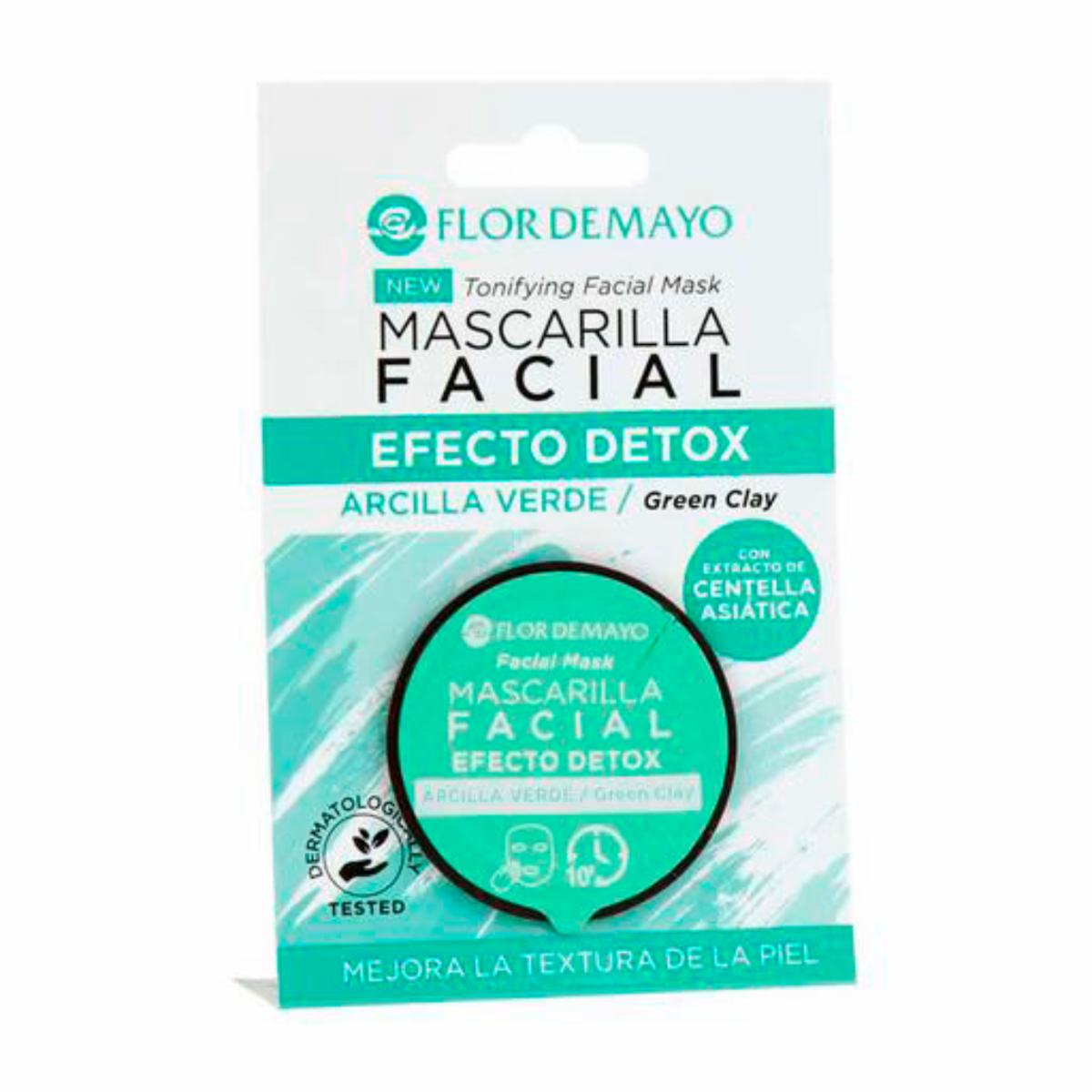 Mascarilla Facial Detox Con Arcilla Verde FLOR DE MAYO Por 15Ml