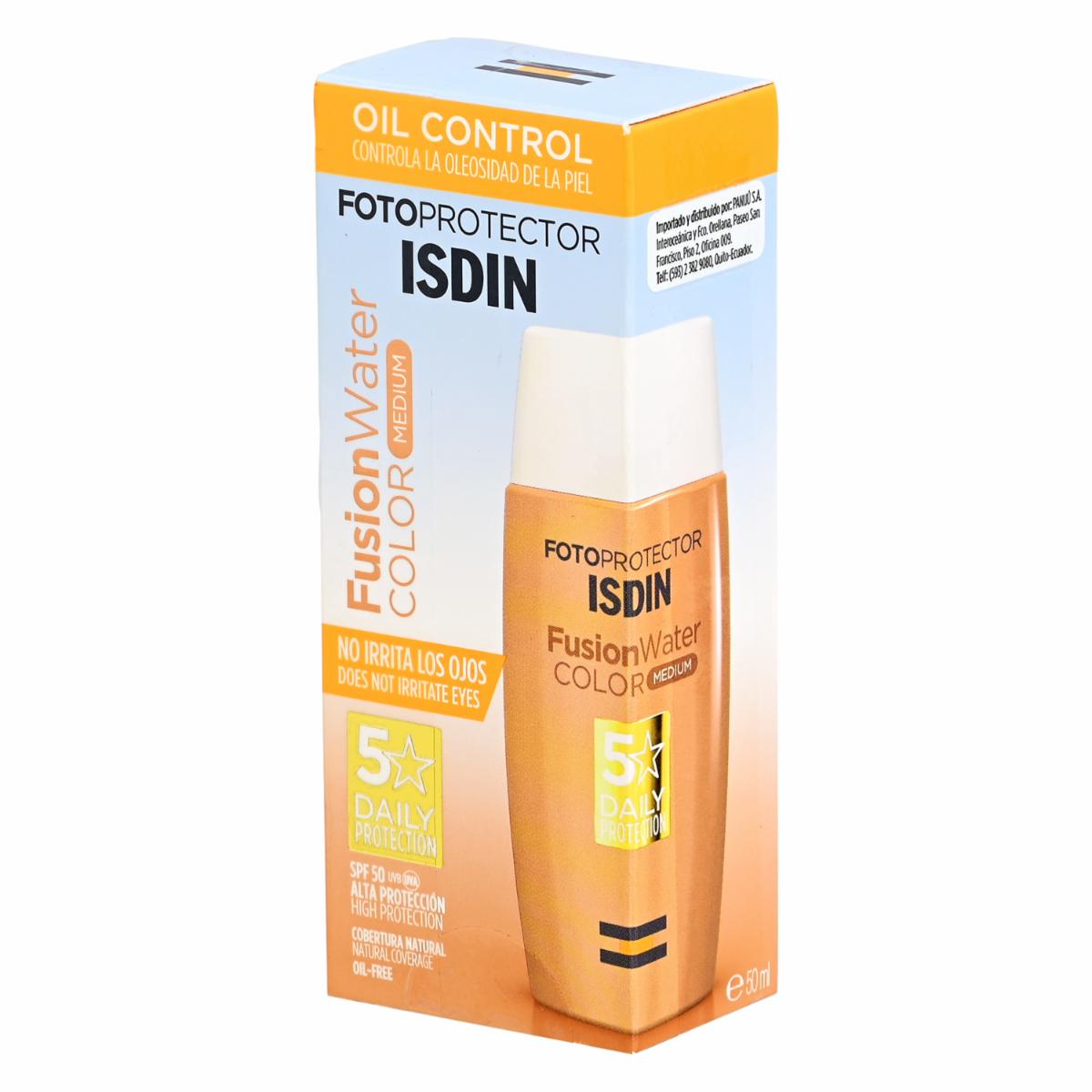 Protector Solar Fotoprotector Fusión Water Color Con Factor De Protección Solar 50 ISDIN 50 Ml