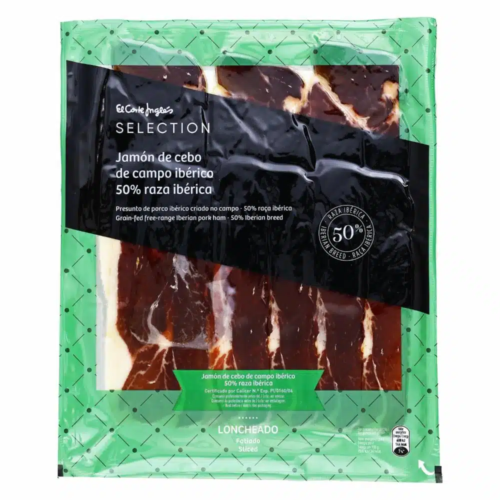 Jamón De Cebo De Campo Raza Ibérico Lonchado EL CORTE INGLÉS