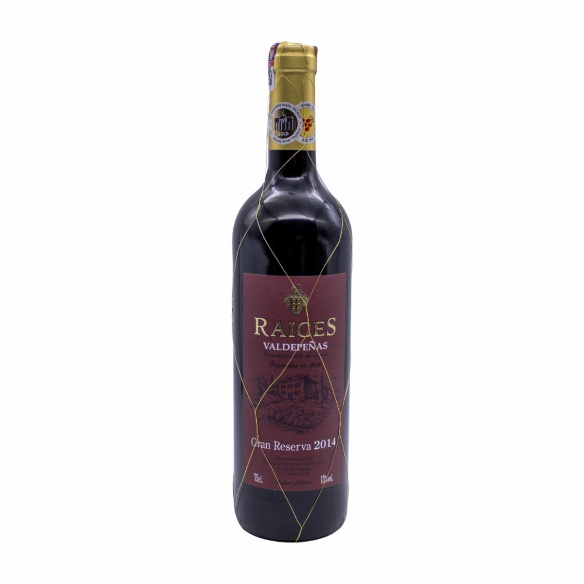 Vino Tinto Gran Reserva Raices ValdepeÑas 750 Ml