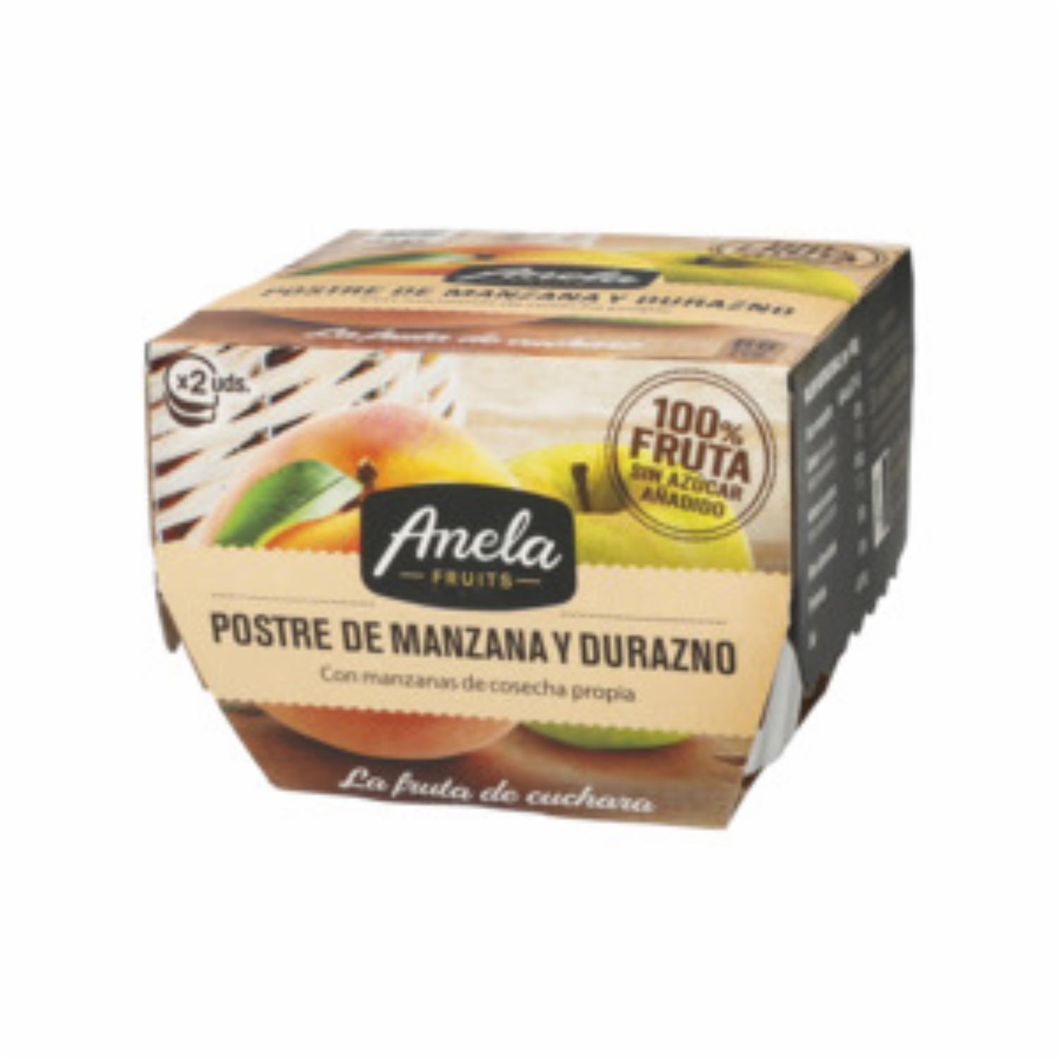 Postre De Frutas Manzana Y Durazno ANELA FRUITS 2 x 110 g