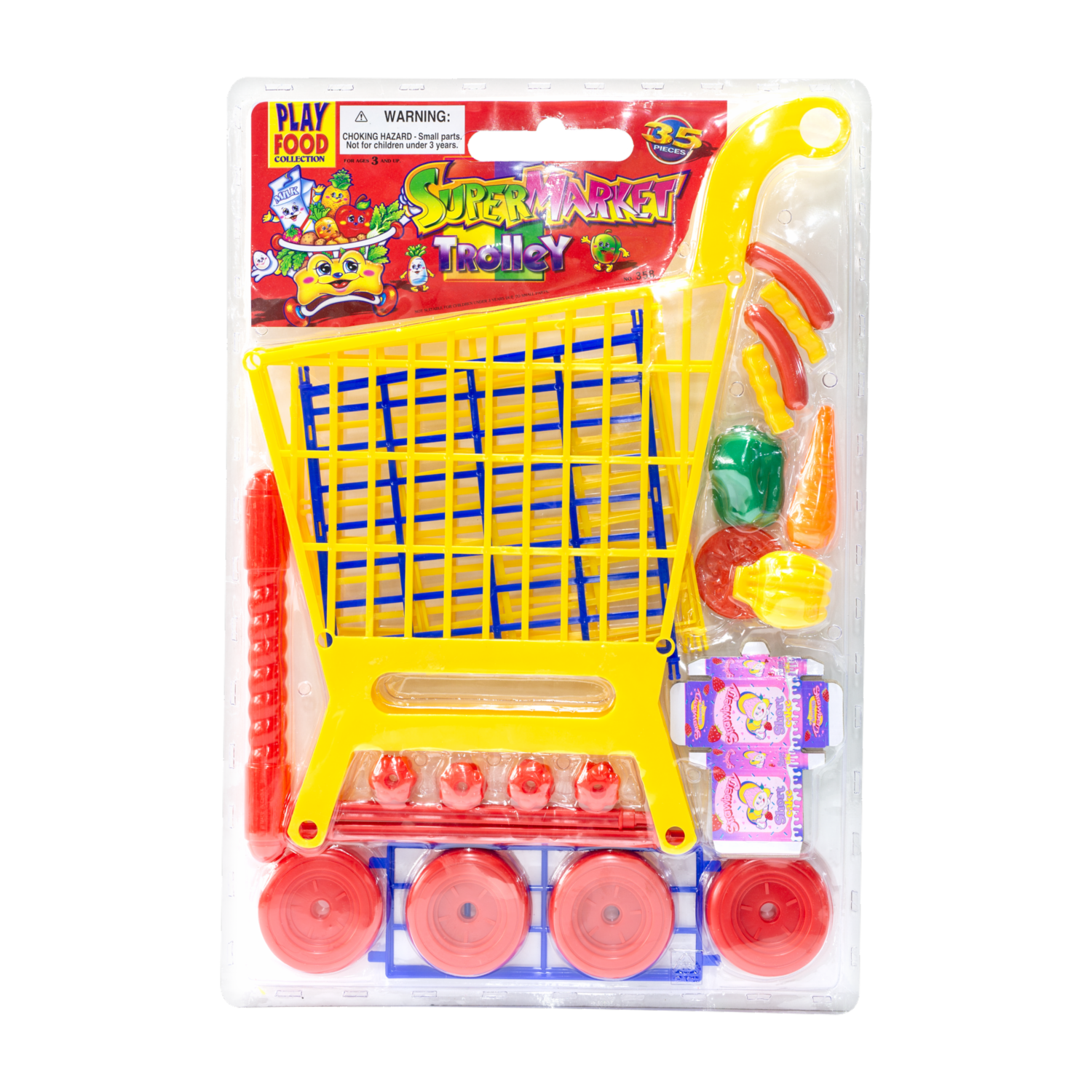 Set De Juego Carrito De Supermercado PLAY FOOD 35 Piezas