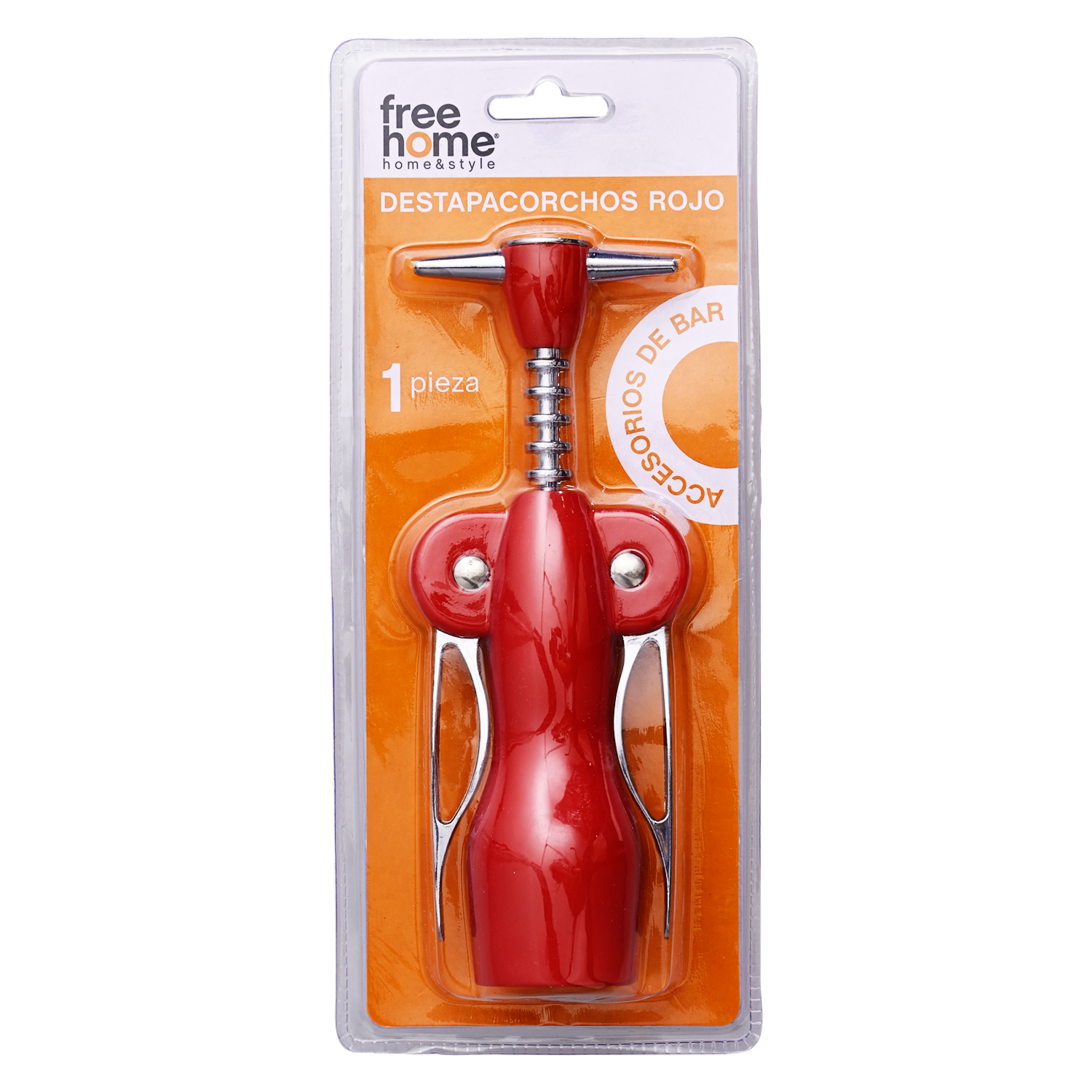 Destapacorchos Manual Rojo FREE HOME Unidad