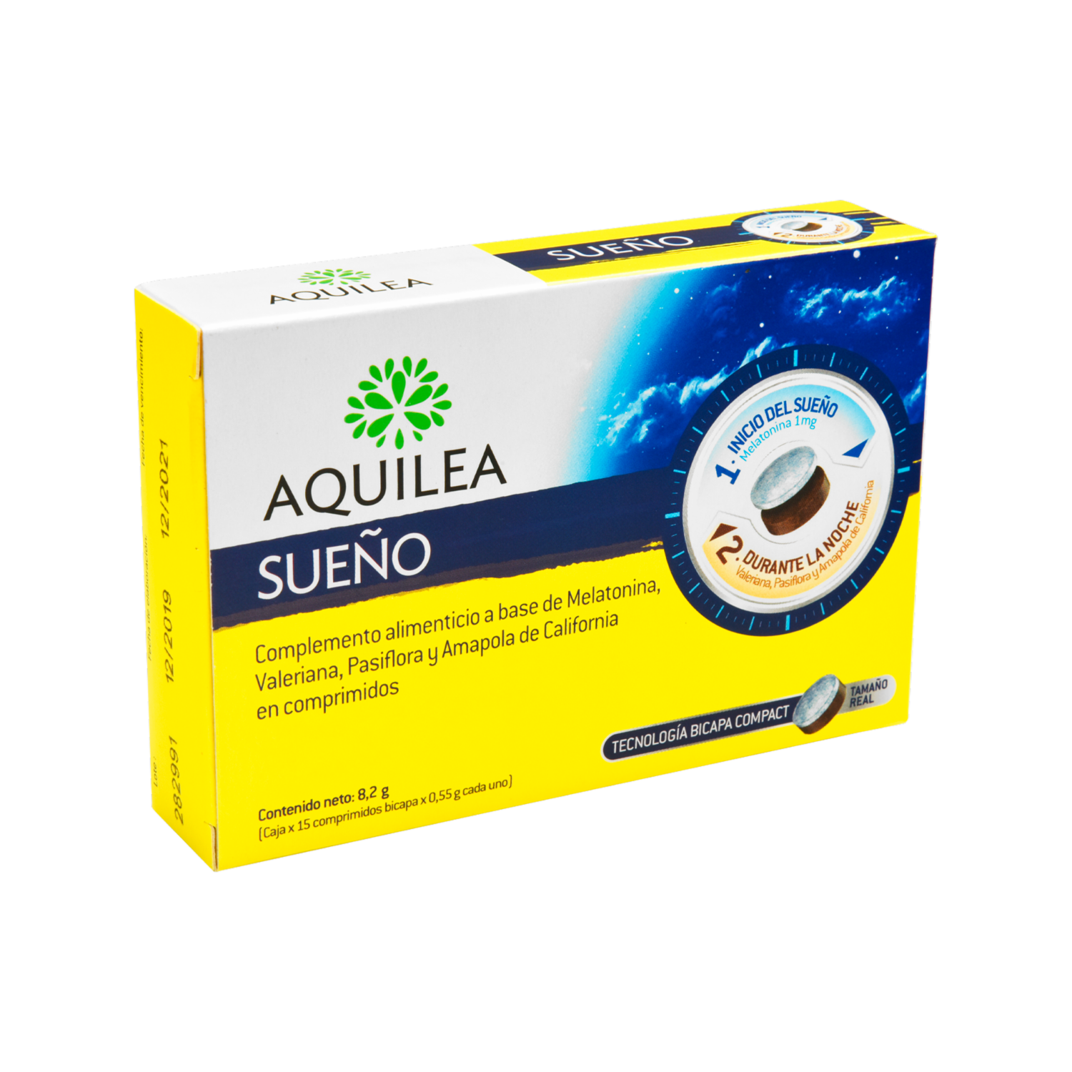 Comprimidos Bicapa Para Conciliar El Sueño Naturalmente AQUILEA 20 G