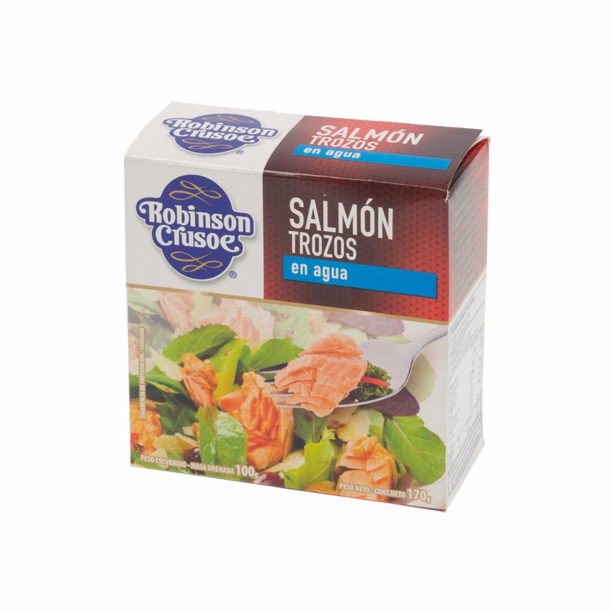 Salmón En Trozos Agua ROBINSON CRUSOE 170 g