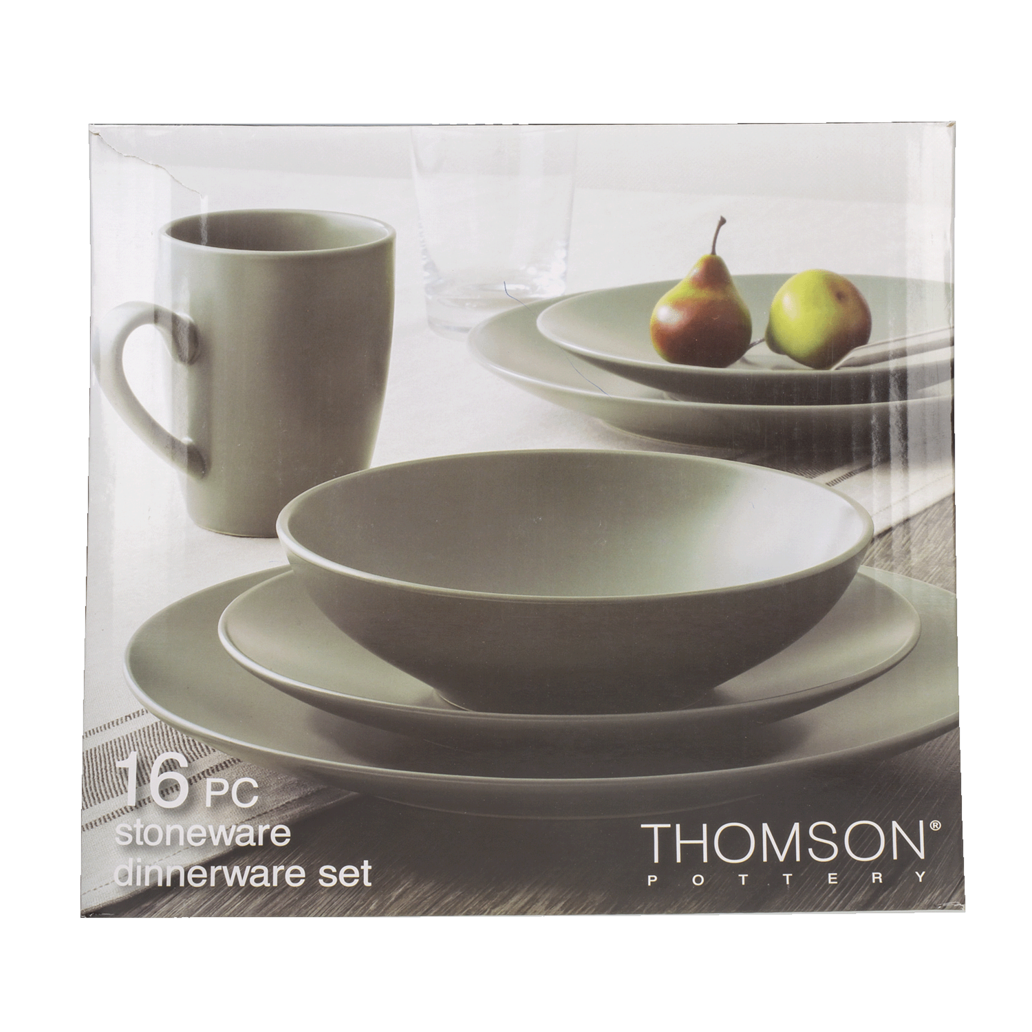 Vajilla 16 Piezas  Redonda THOMSON POTTERY Mono Slate