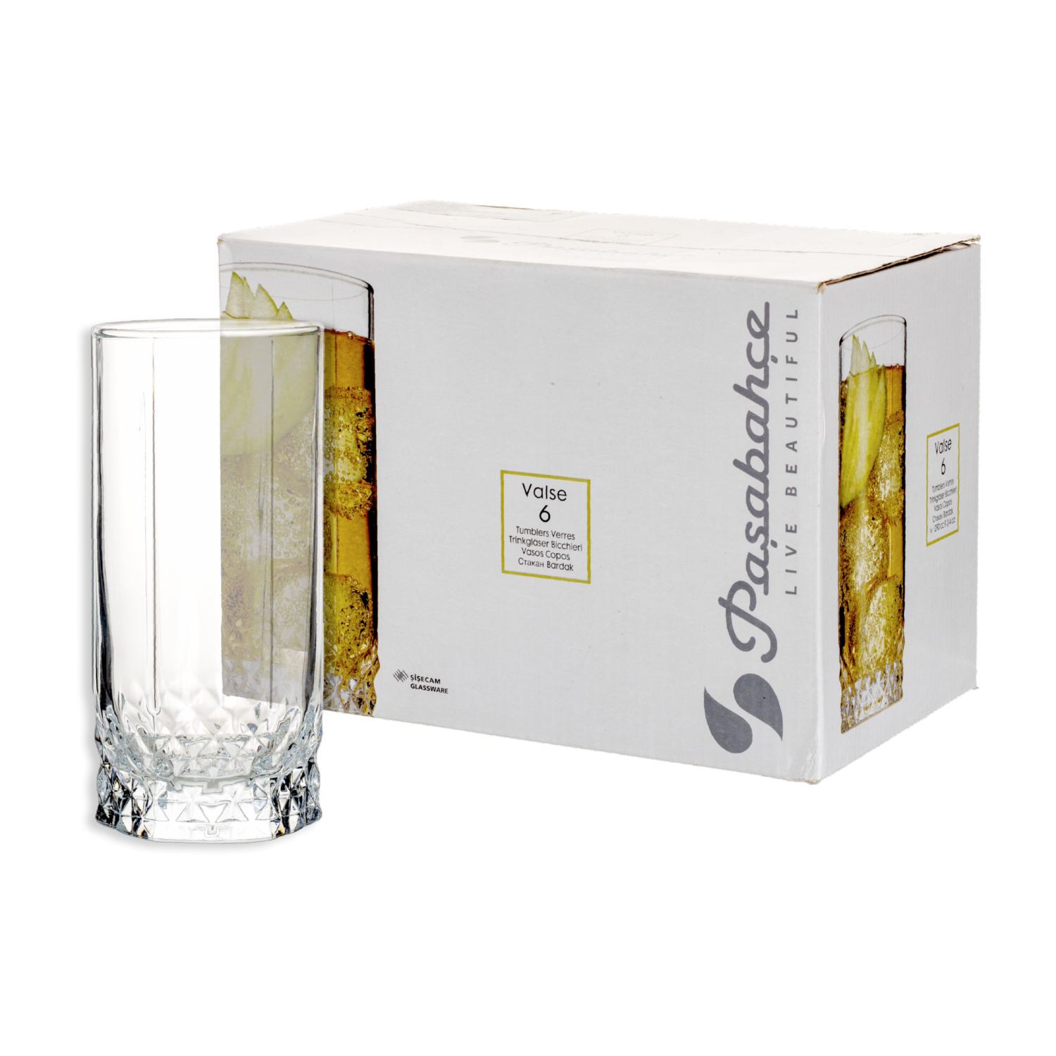 Vaso De Cristal Trago Largo 6X425 Ml PASABAHCE 1004505