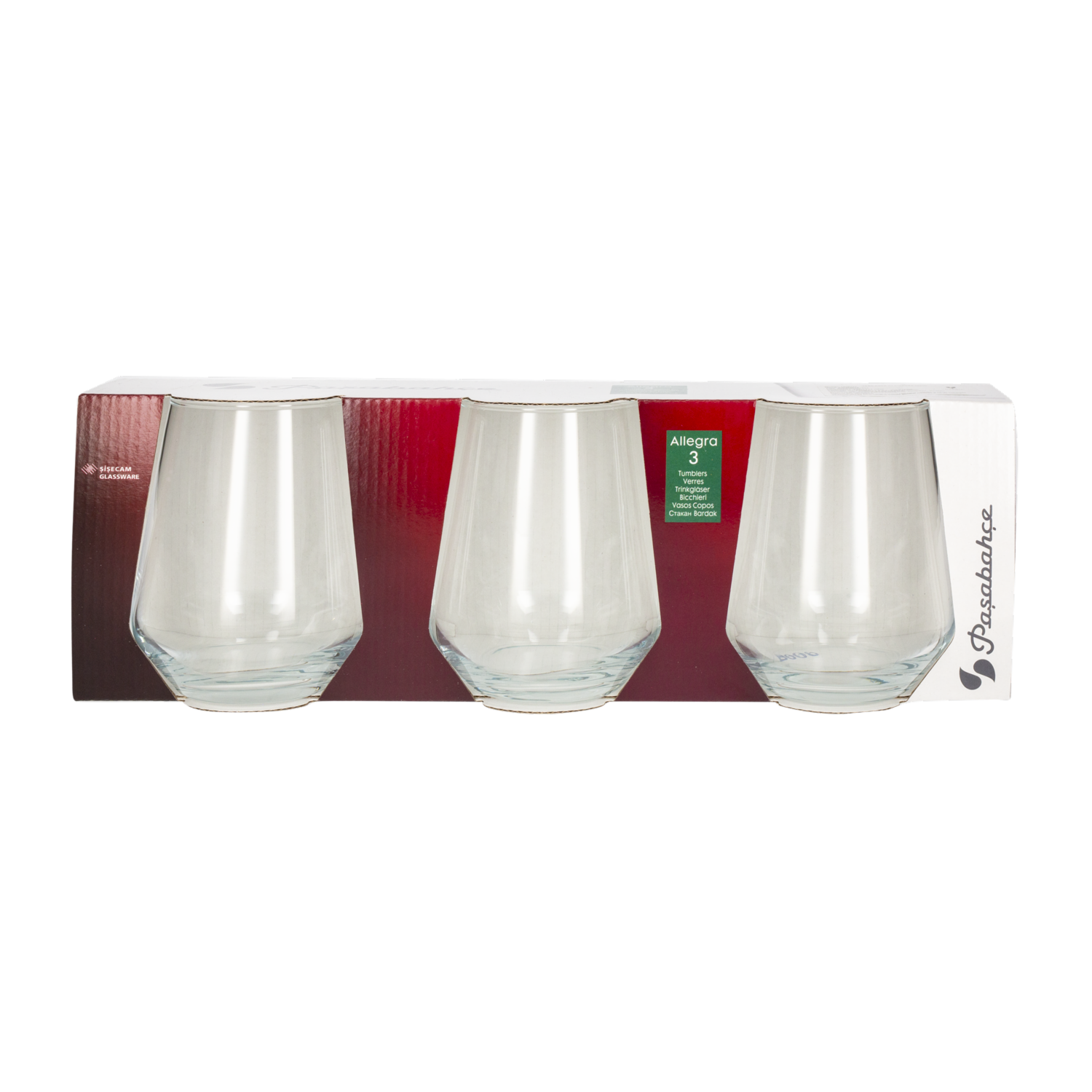 Set De Vasos Agua Allegra 3X425 Ml PASABAHCE 1028247