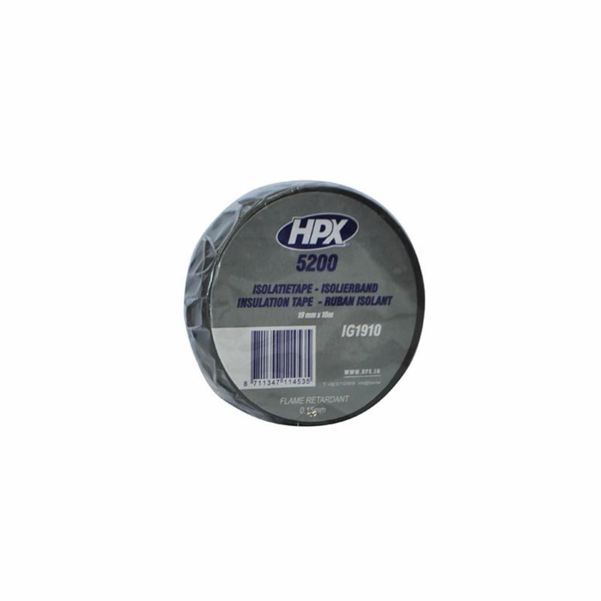 Cinta Adhesiva Aislante Pvc Color Gris HPX 19mm X 10M