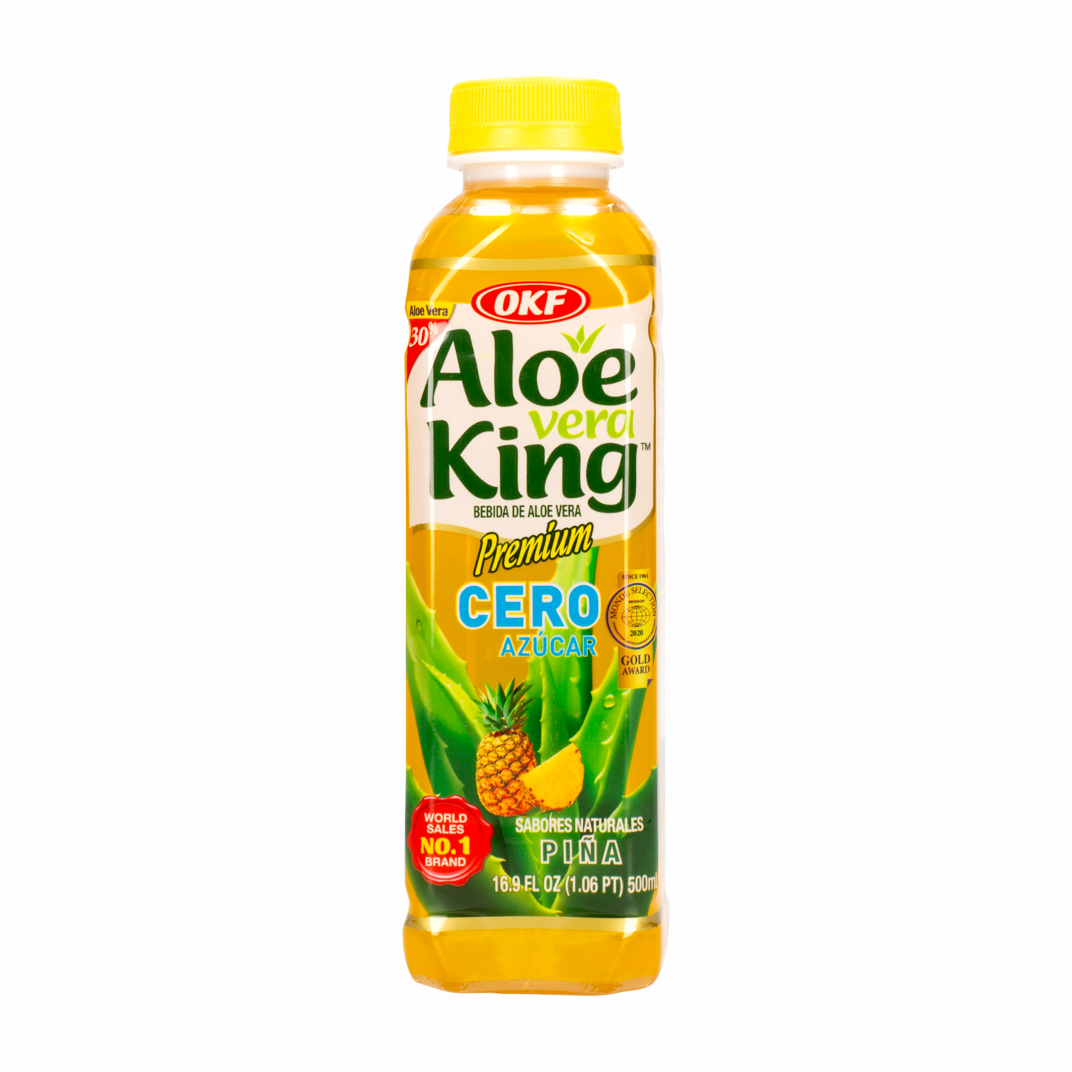 Bebida De Aloe De Piña Sin Azúcar OKF 500 Ml