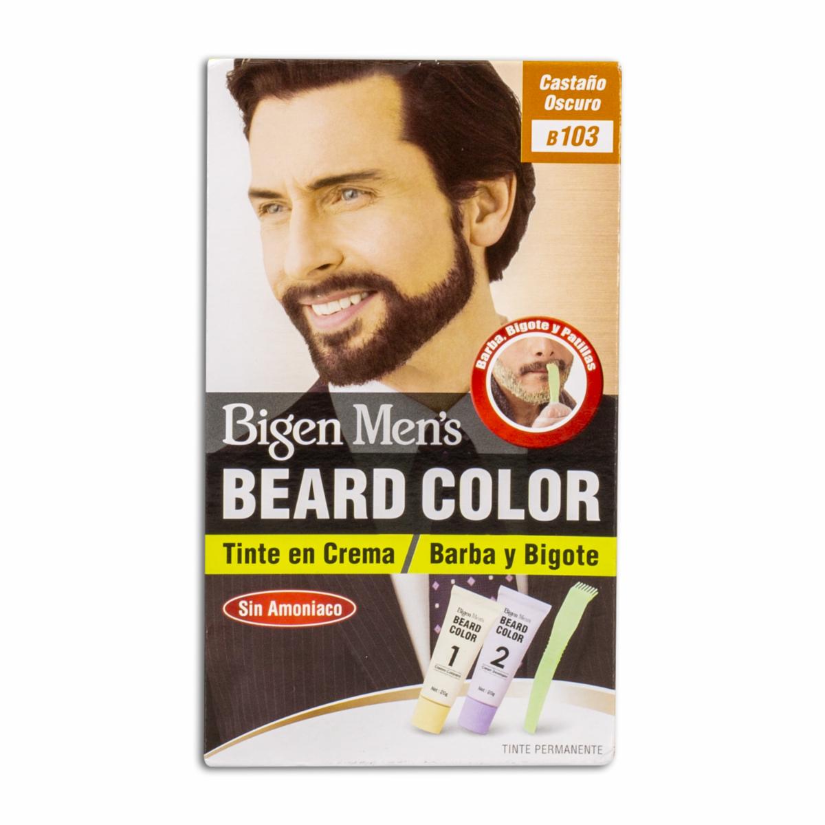Tinte Para Barba Y Bigote Sin Amoníaco N° B.103 Castaño Oscuro BIGEN MEN’S 1 Kit