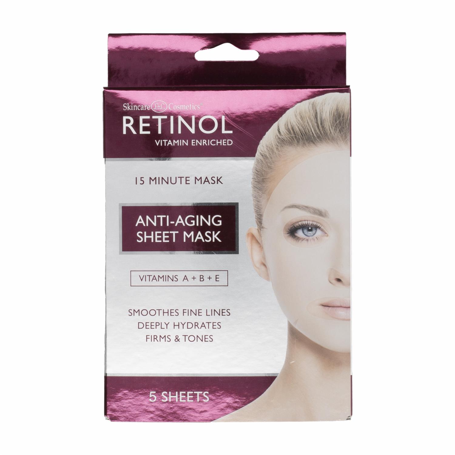 Mascarilla Facial Anti-Envejecimiento X5 RETINOL Paquete