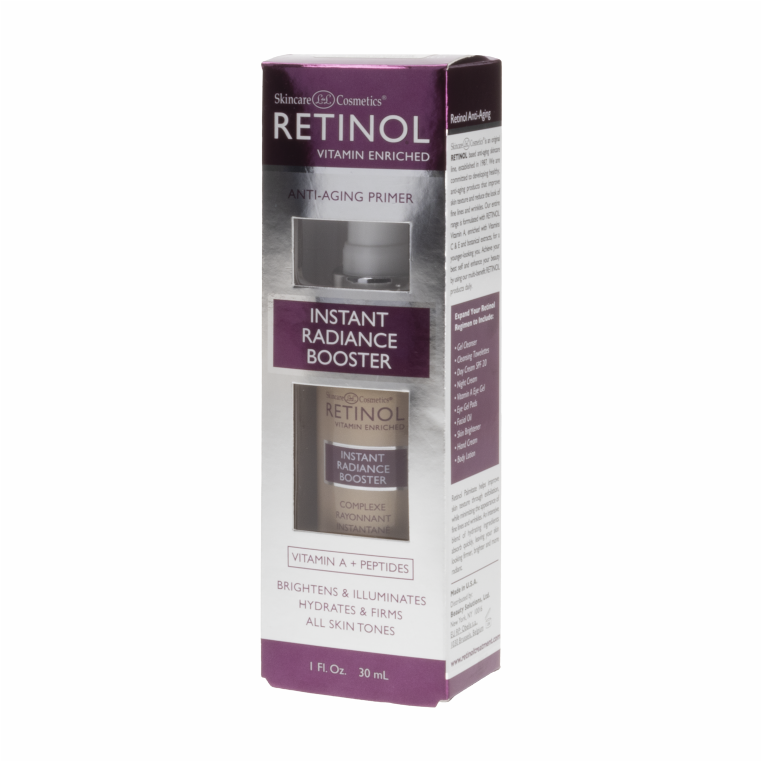 Crema Facial Facial Concentrada RETINOL Con Retinol, Intensificador Instantáneo, Presentación 30Ml