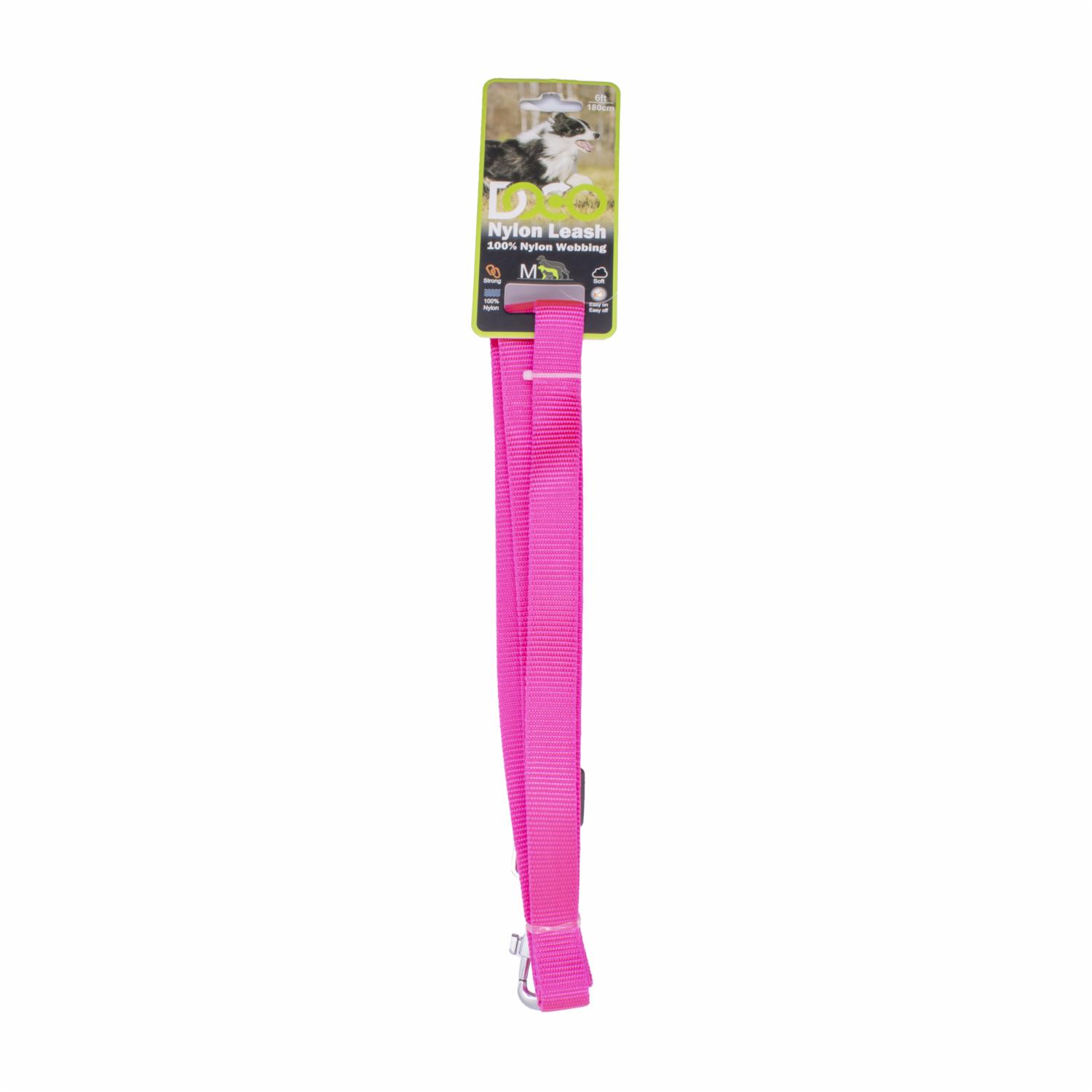 Correa Para Perro Rosado Negro DOCO Talla Mediano