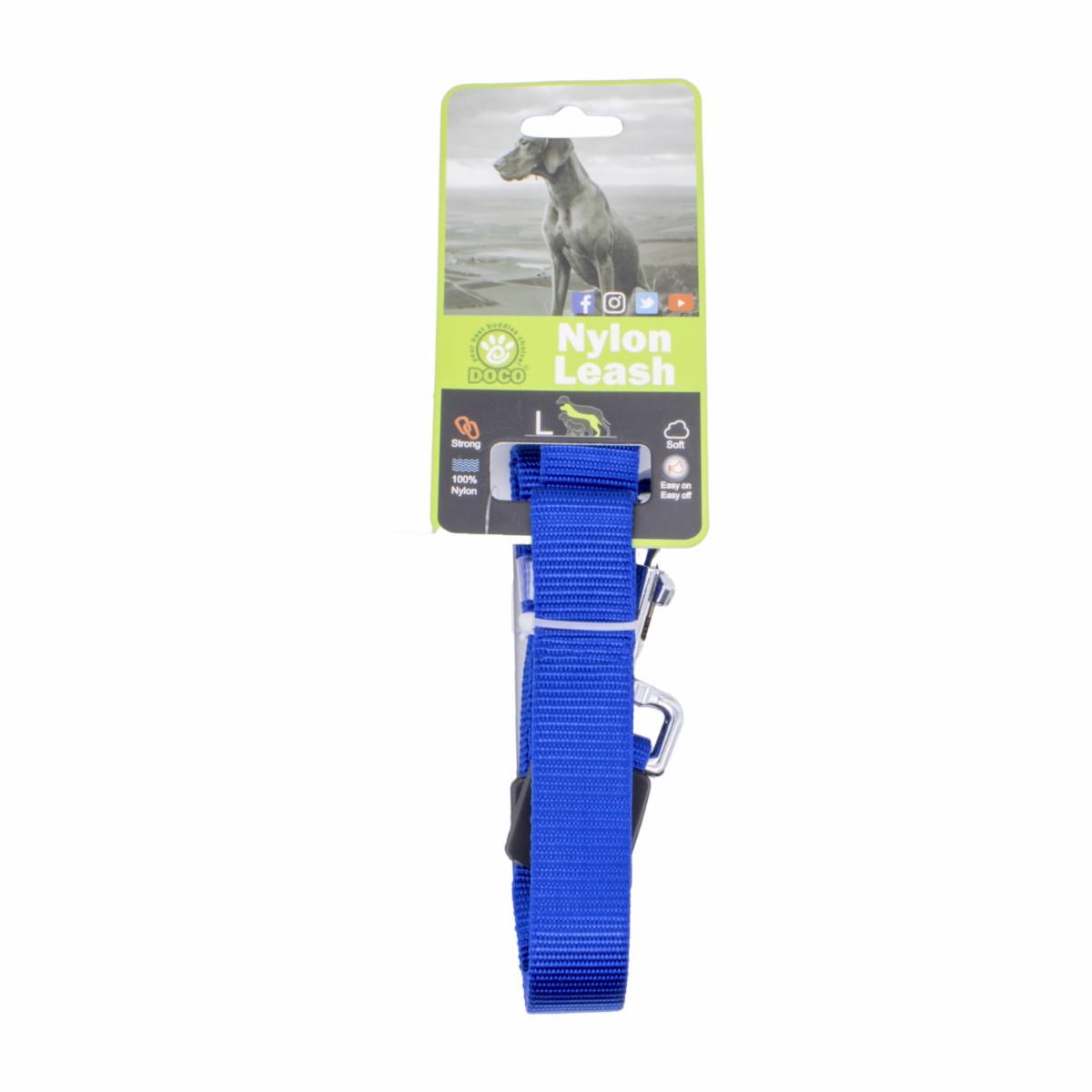 Correa Para Perro De Nylon Color Azul DOCO Talla Grande