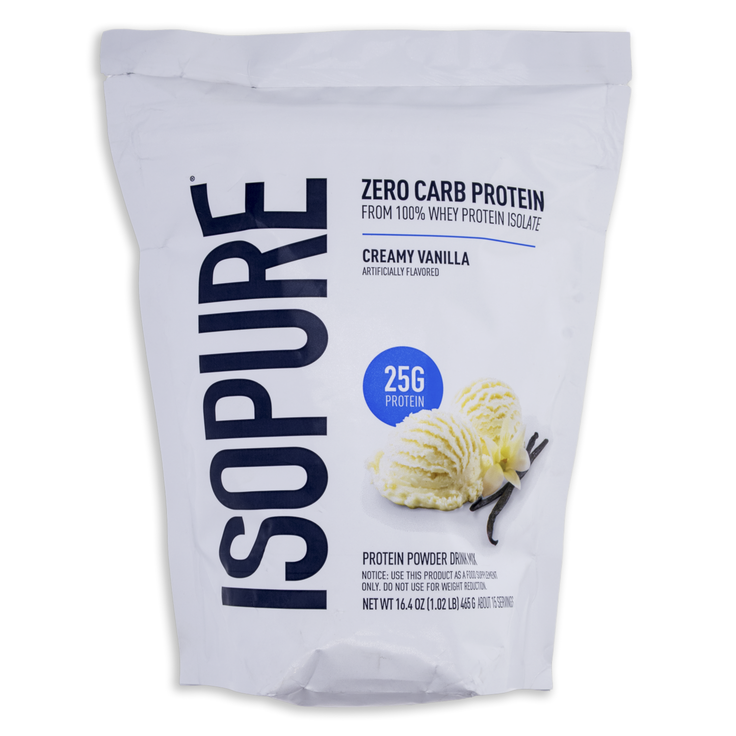 Proteina En Polvo 25 G De Suero De Leche Vainilla Creamy ISOPURE 454 G