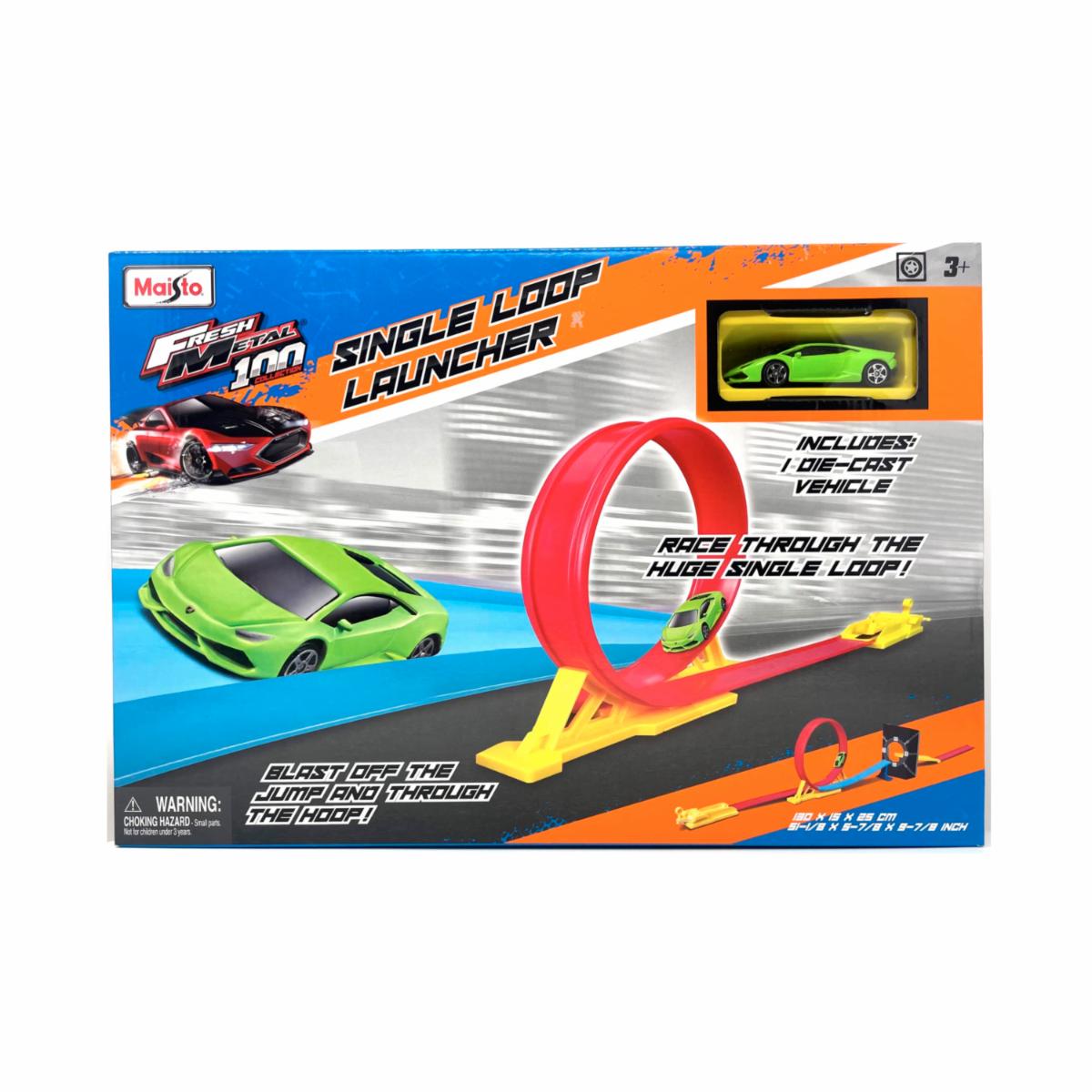 Pista De Carros Lanzador De Bucle Único FRESH METAL Incluye Carrito