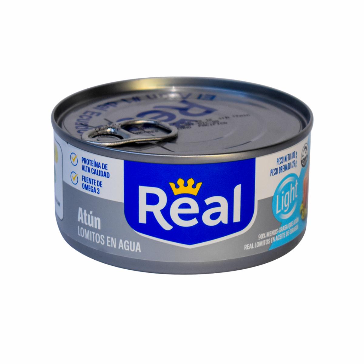Atún Light Lomitos En Agua REAL 180 G
