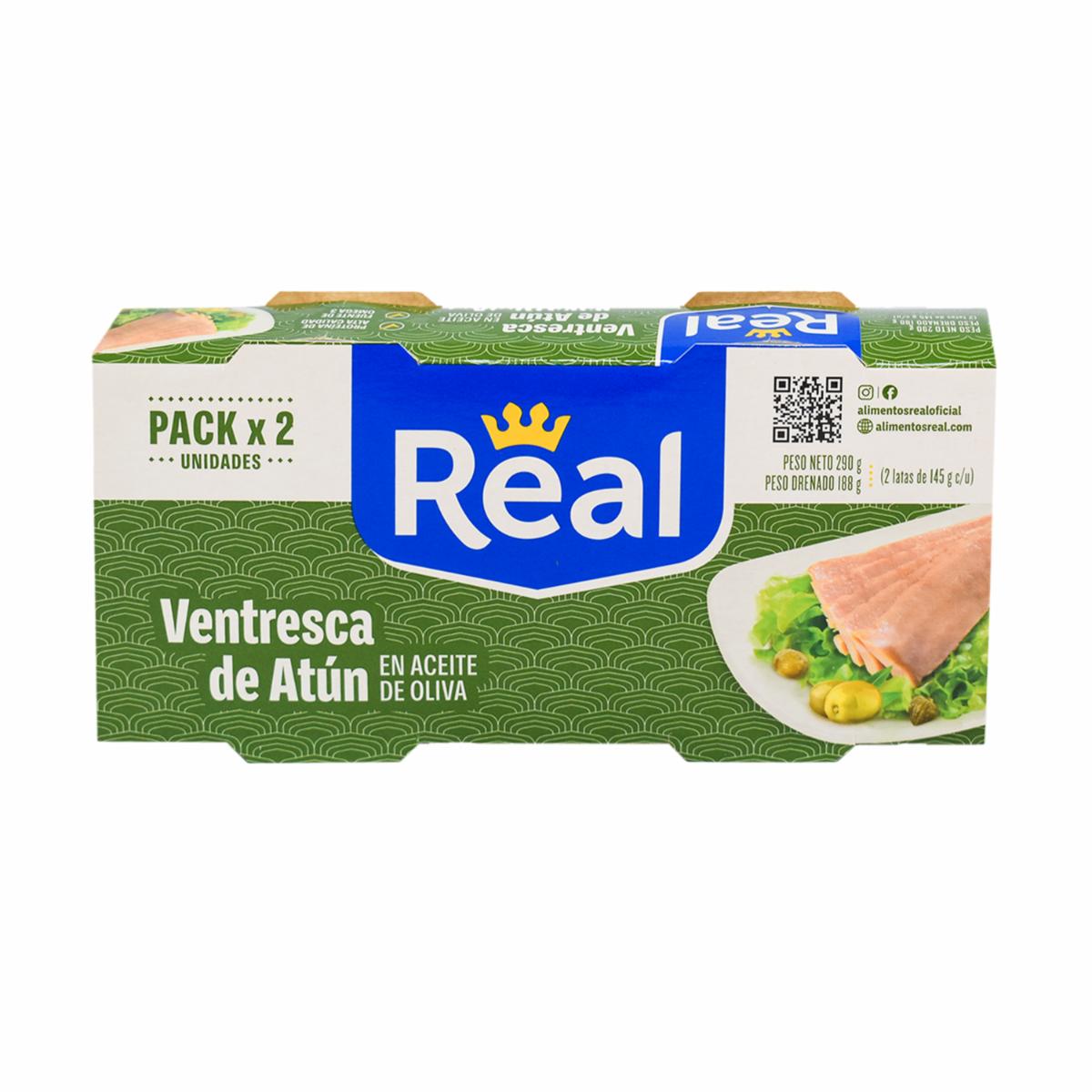 Ventresca De Atún En Aceite De Oliva REAL 2 X 145 G