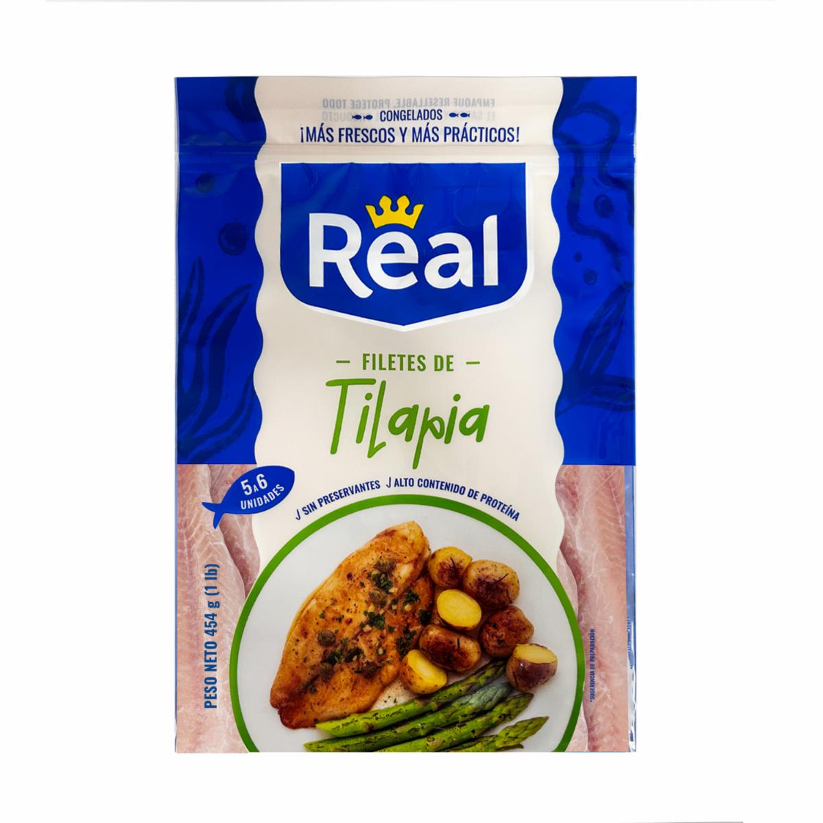Tilapia Congelada Filetes REAL 454 G