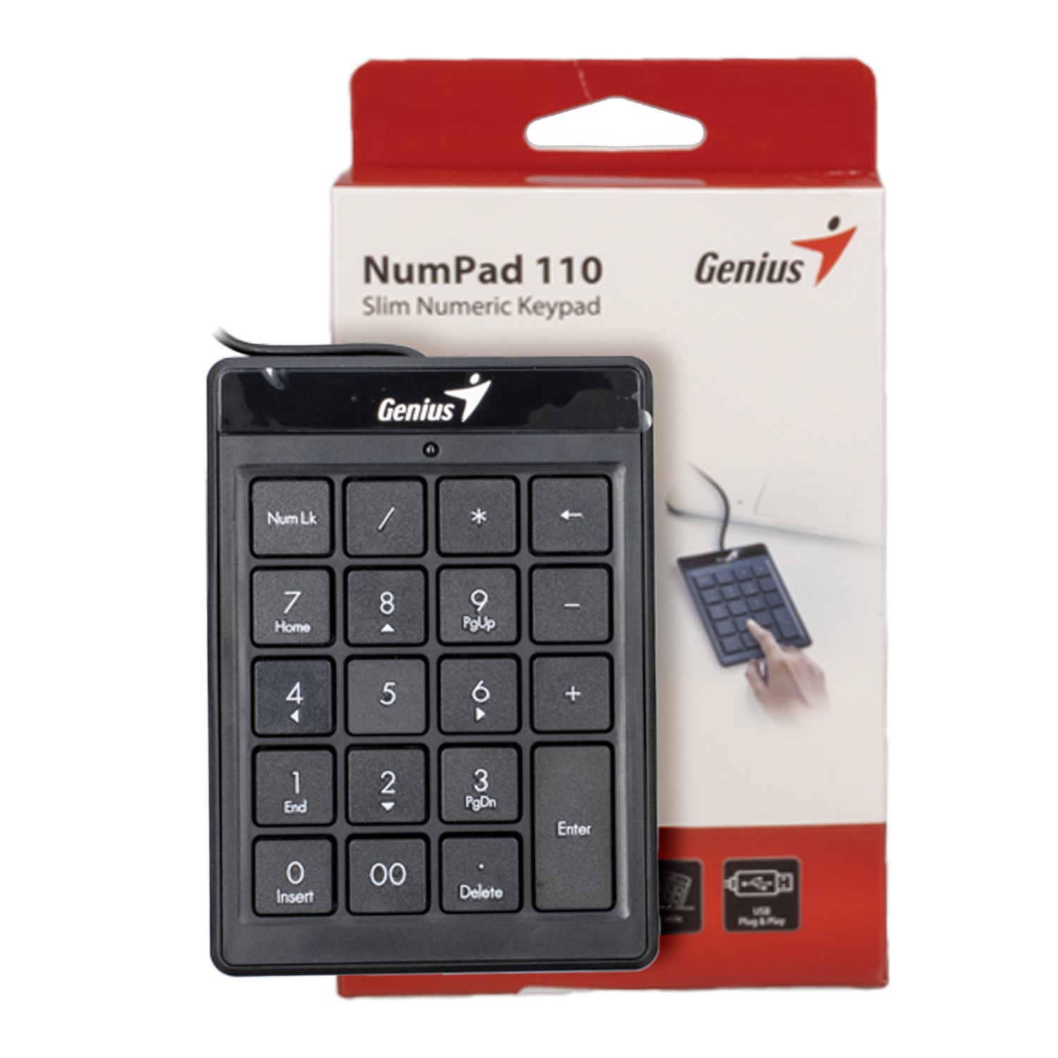 Teclado Numérico Numpad 110 USB Negro GENIUS Con Cable