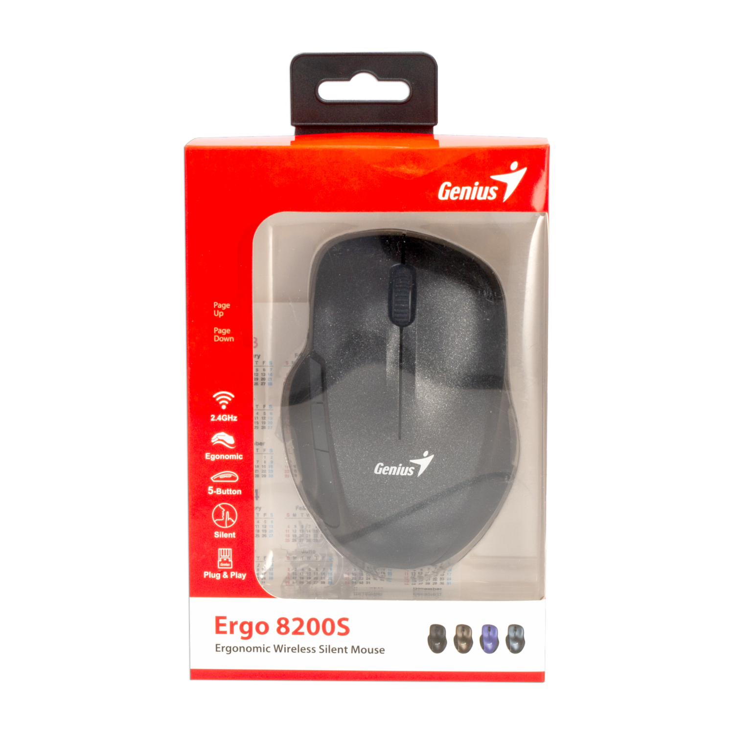 Mouse Ergo 8200S Negro GENIUS Wireless