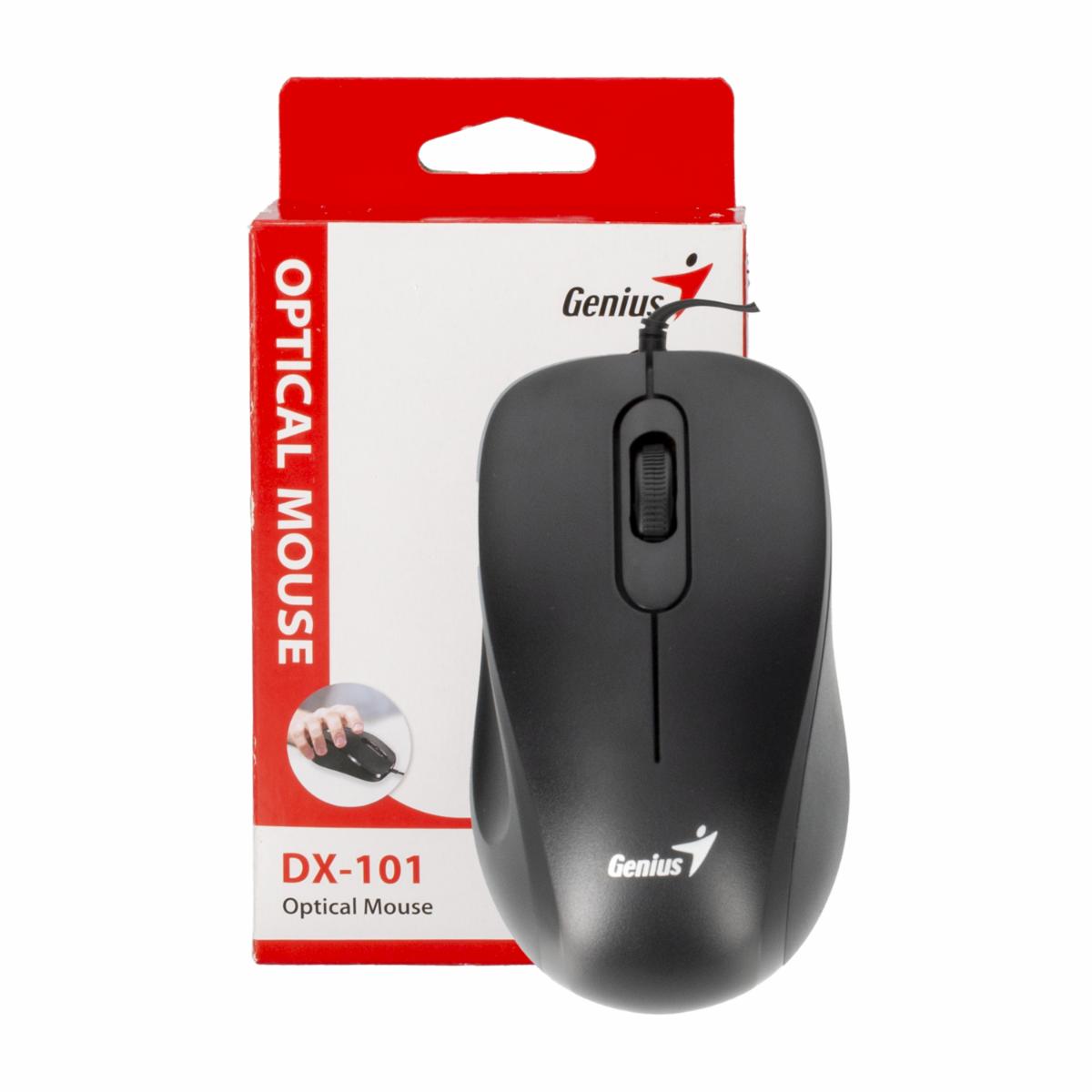 Mouse Modelo DX-101 Óptico USB Negro GENIUS Con Cable