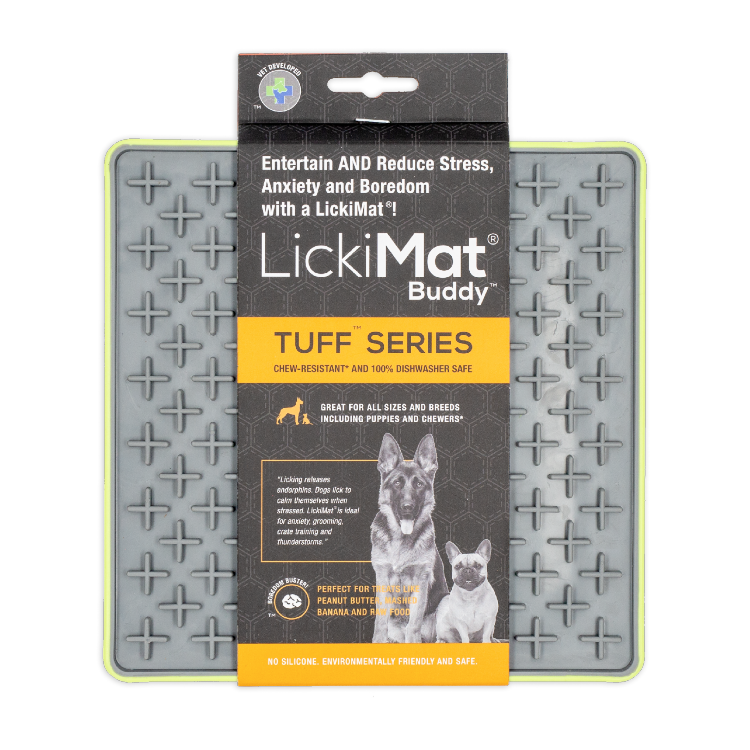 Tapete De Mascota Para Untar Comida Color Verde LICKIMAT Mediano