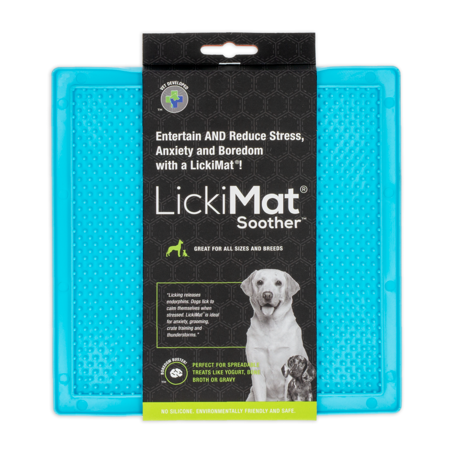 Tapete De Mascota Para Untar Comida Color Turquesa LICKIMAT Mediano