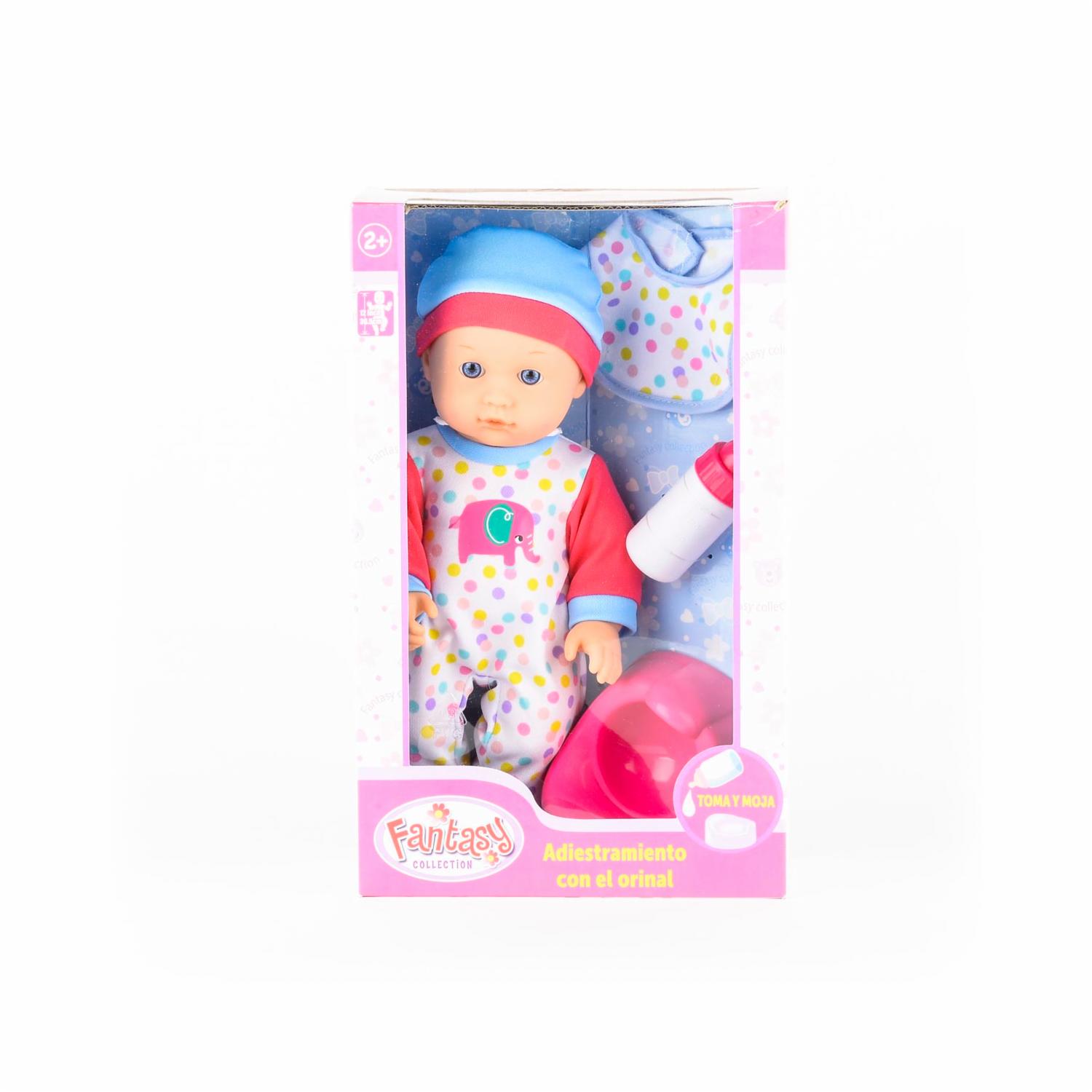 Muñeca Bebé Toma Y Hace Pipi FANTASY Incluye Accesorios