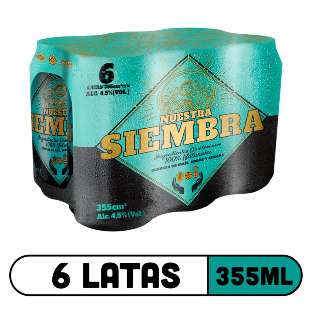 Cerveza En Lata Nuestra Siembra 6 X 355 Ml