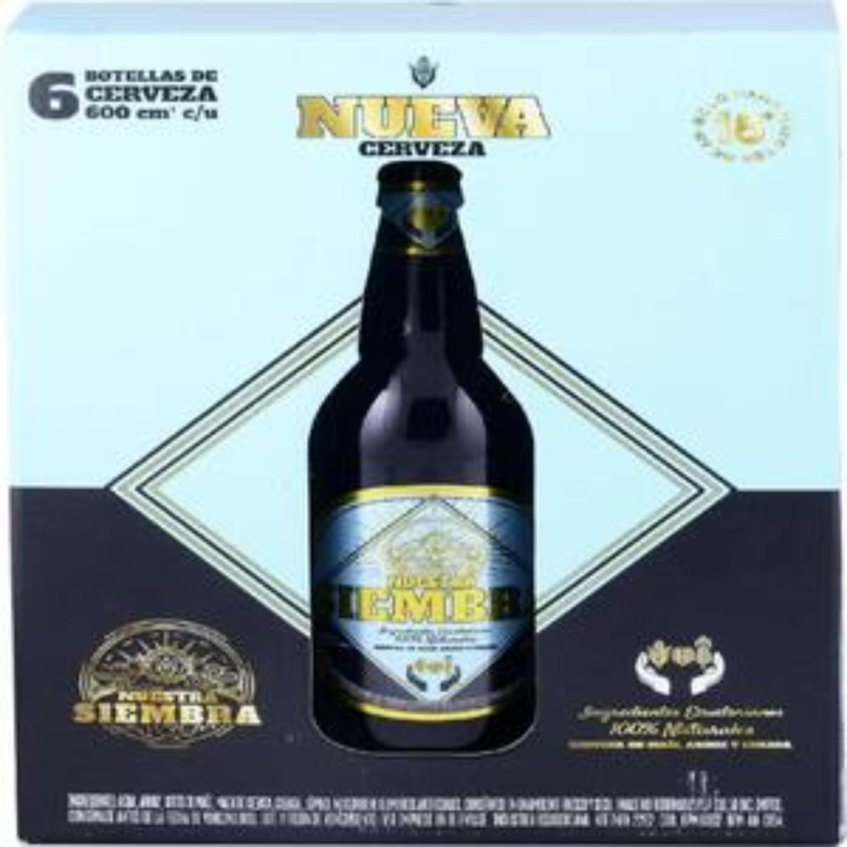 Cerveza Lager NUESTRA SIEMBRA 6×600 Ml