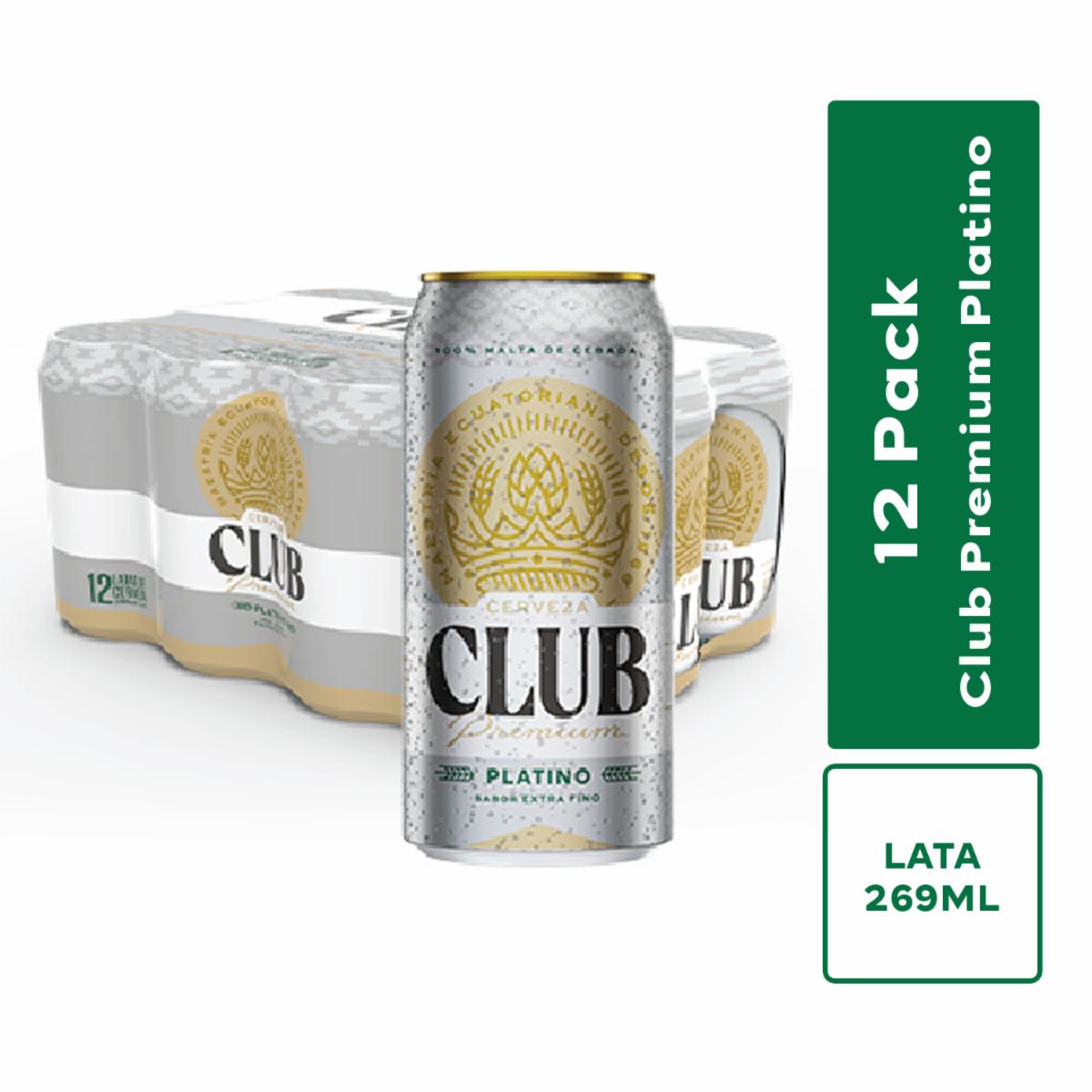Cerveza Premium Platino CLUB 12 X 355 ML