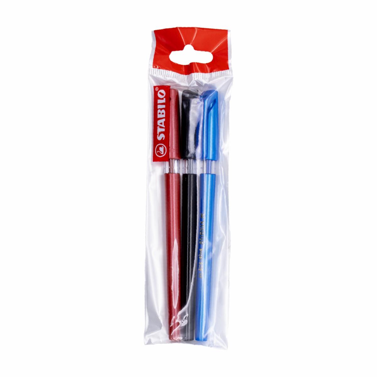 Bolígrafo Excel Azul Negro Y Rojo 828M STABILO Ecopack 3 Uds