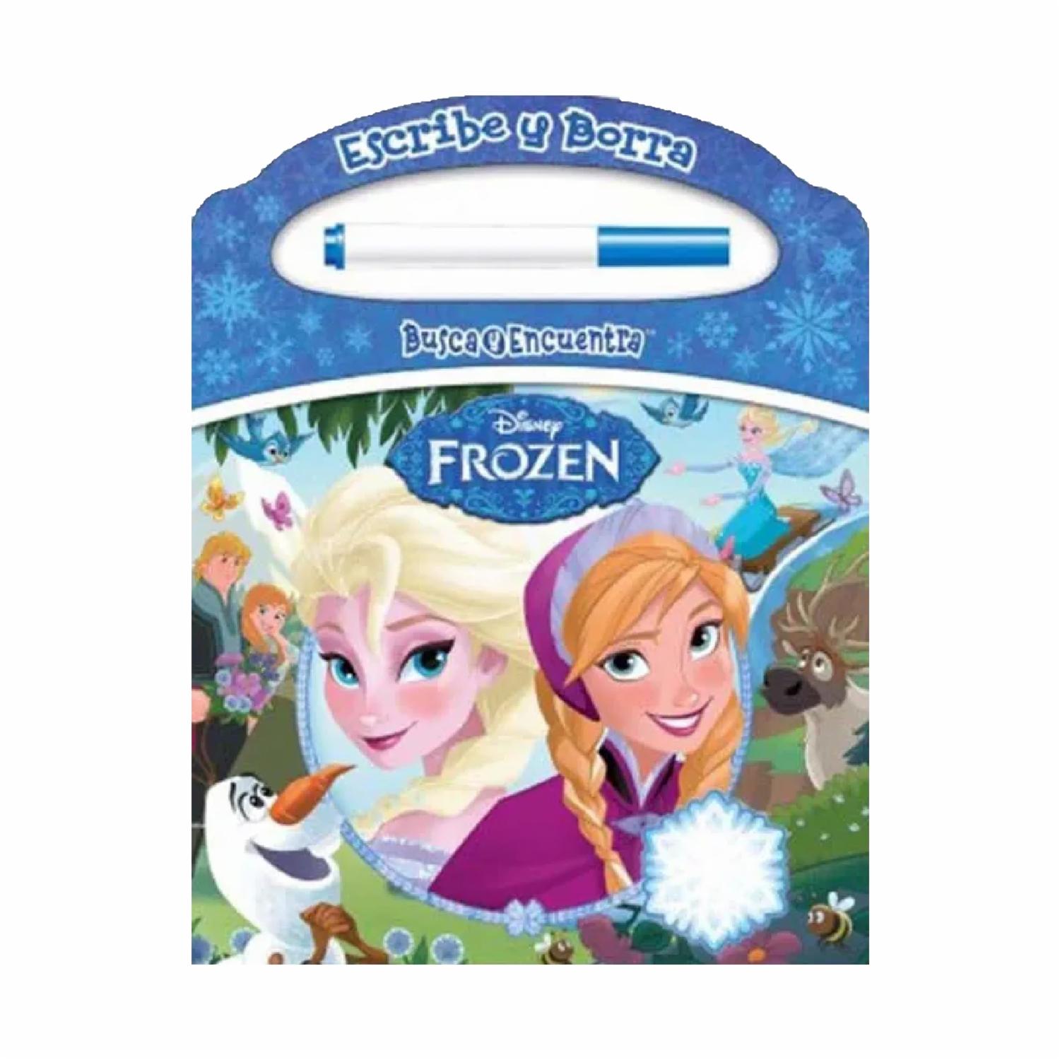 Libro Frozen Escribe Y Borra Busca Y Encuentra DESTINO 28 Páginas