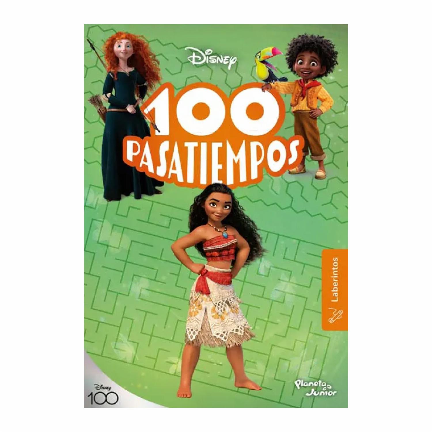 Libro 100 Pasatiempos Laberintos Disney PLANETA JUNIOR 80 Páginas