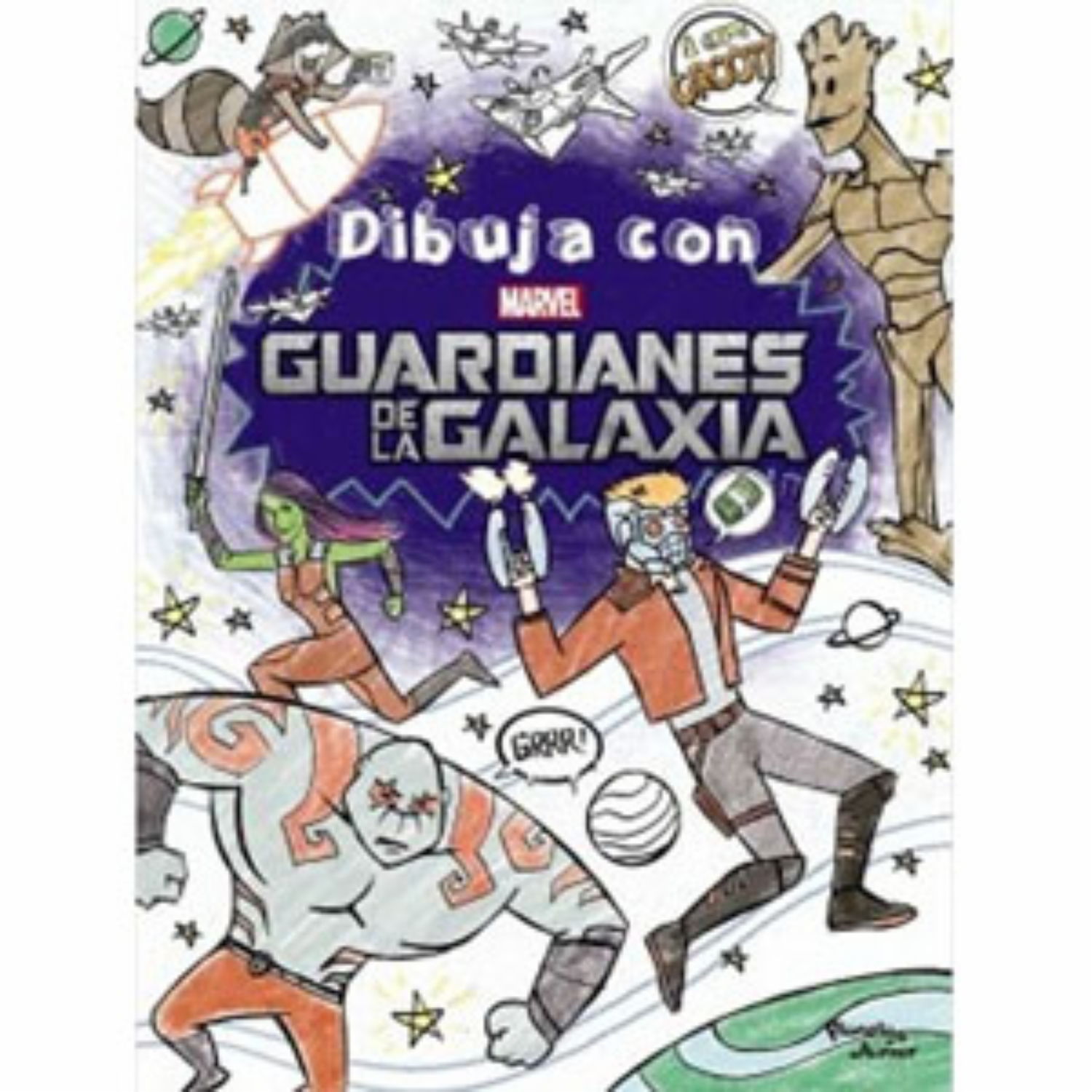 Libro Dibuja Con Guardianes De La Galaxia PLANETA JUNIOR 128 Páginas