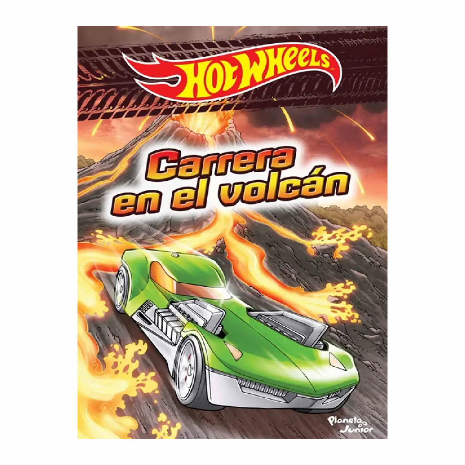Libro Hot Wheels 365 Carrera En El Volcán PLANETA JUNIOR 32 Páginas